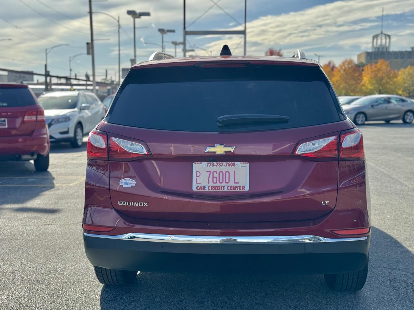 2018 RED Chevrolet Equinox LT 2WD (2GNAXJEV9J6) with an 1.5L L4 DIR DOHC 16V TURBO engine, 6A transmission, located at 7600 S Western Ave., Chicago, IL, 60620, (773) 918-3980, 0.000000, 0.000000 - Photo#3