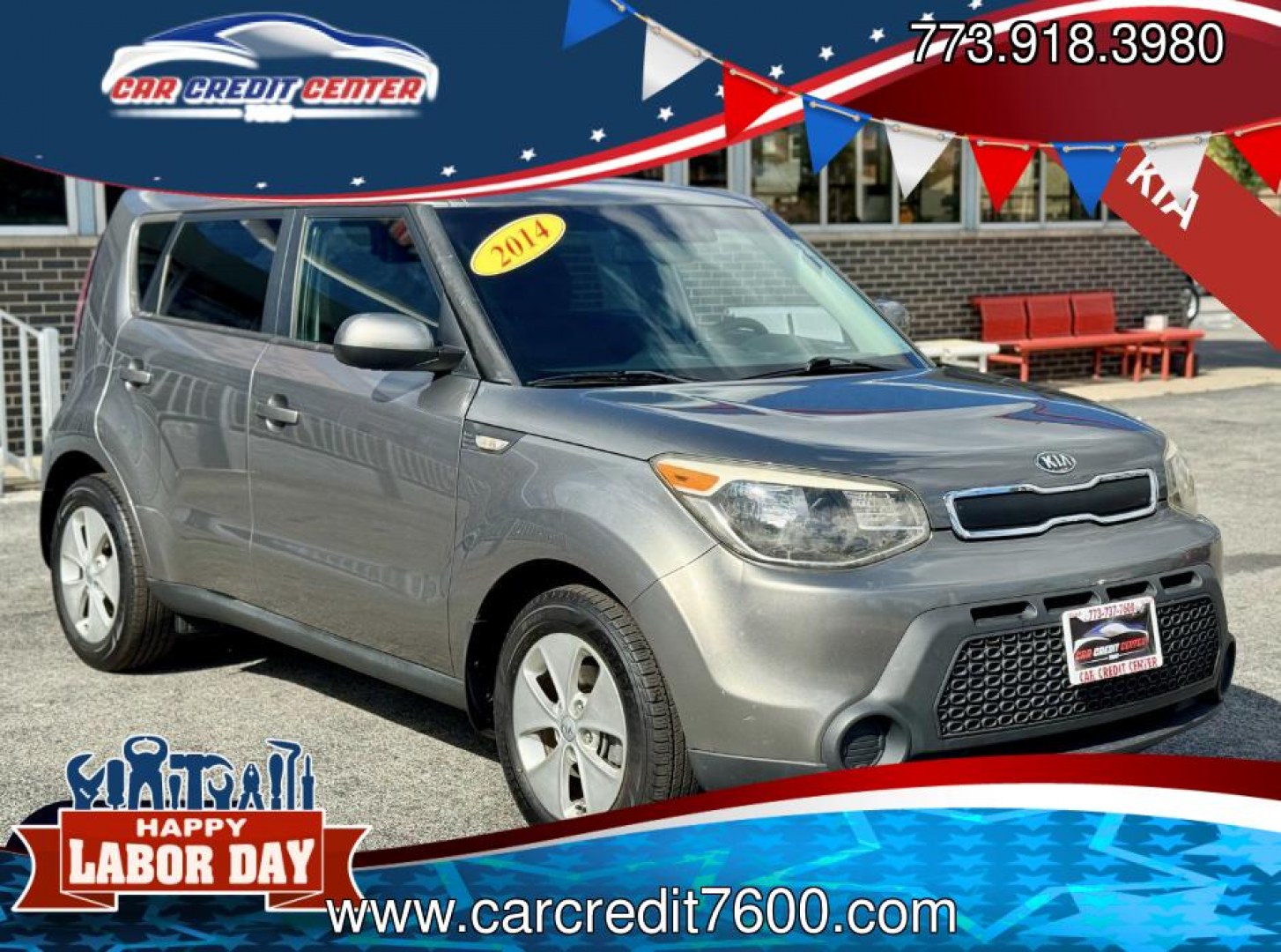 2014 GRAY Kia Soul Base (KNDJN2A22E7) with an 1.6L L4 DOHC 16V engine, located at 7600 S Western Ave., Chicago, IL, 60620, (773) 918-3980, 0.000000, 0.000000- Photo#0