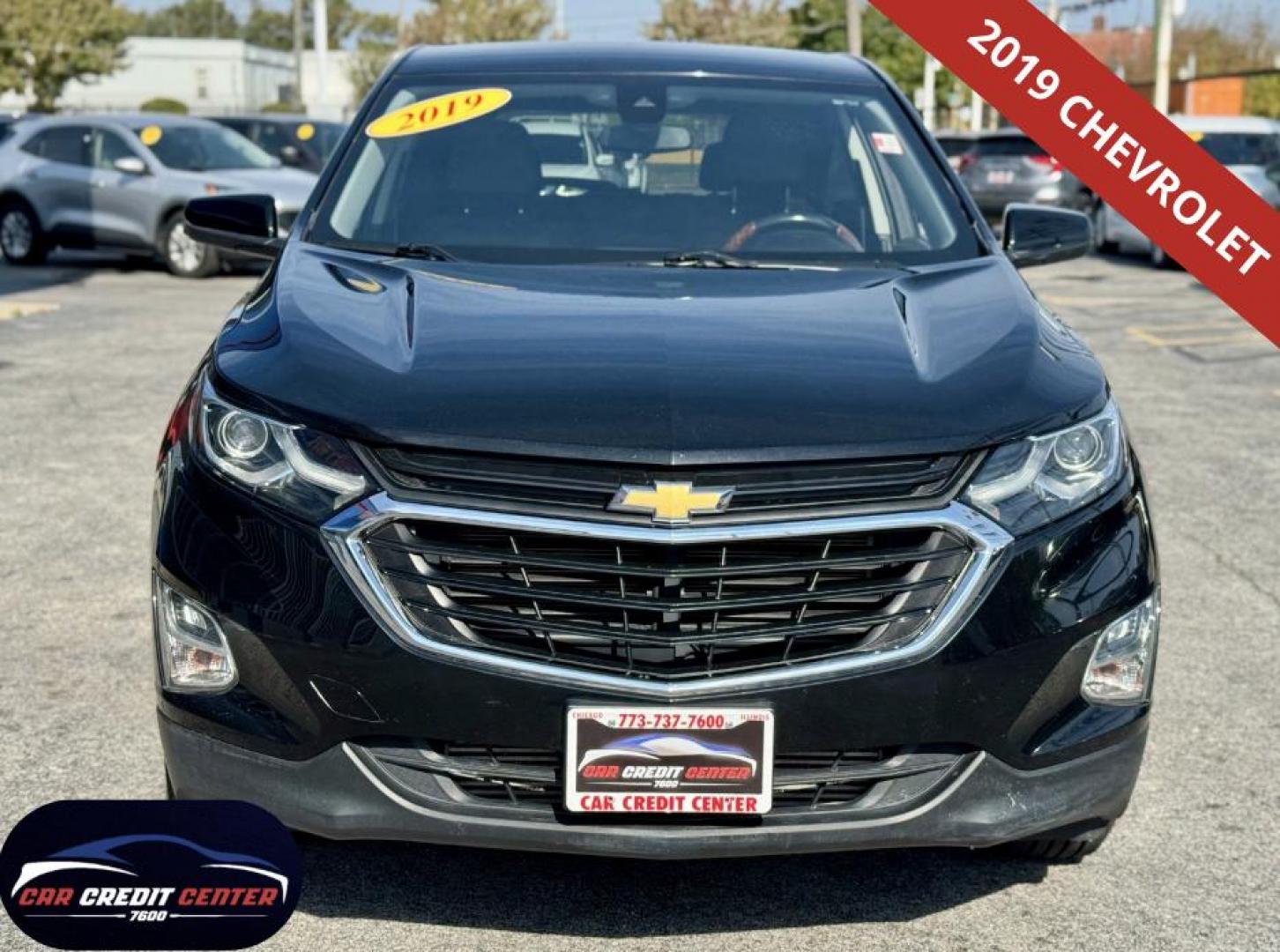 2019 BLACK Chevrolet Equinox LT 2WD (2GNAXJEV9K6) with an 1.5L L4 DIR DOHC 16V TURBO engine, 6A transmission, located at 7600 S Western Ave., Chicago, IL, 60620, (773) 918-3980, 0.000000, 0.000000 - Photo#1