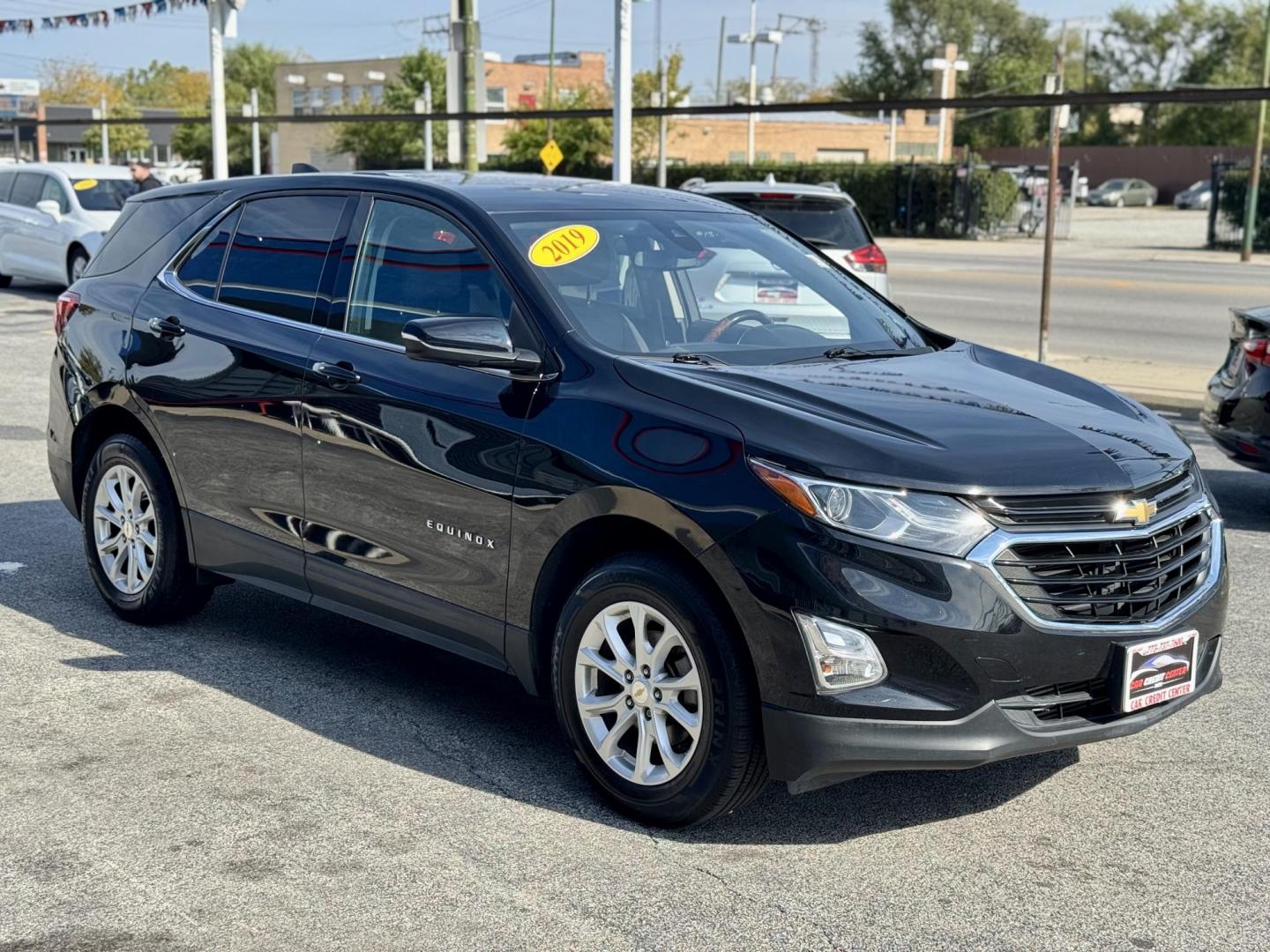 2019 BLACK Chevrolet Equinox LT 2WD (2GNAXJEV9K6) with an 1.5L L4 DIR DOHC 16V TURBO engine, 6A transmission, located at 7600 S Western Ave., Chicago, IL, 60620, (773) 918-3980, 0.000000, 0.000000 - Photo#0