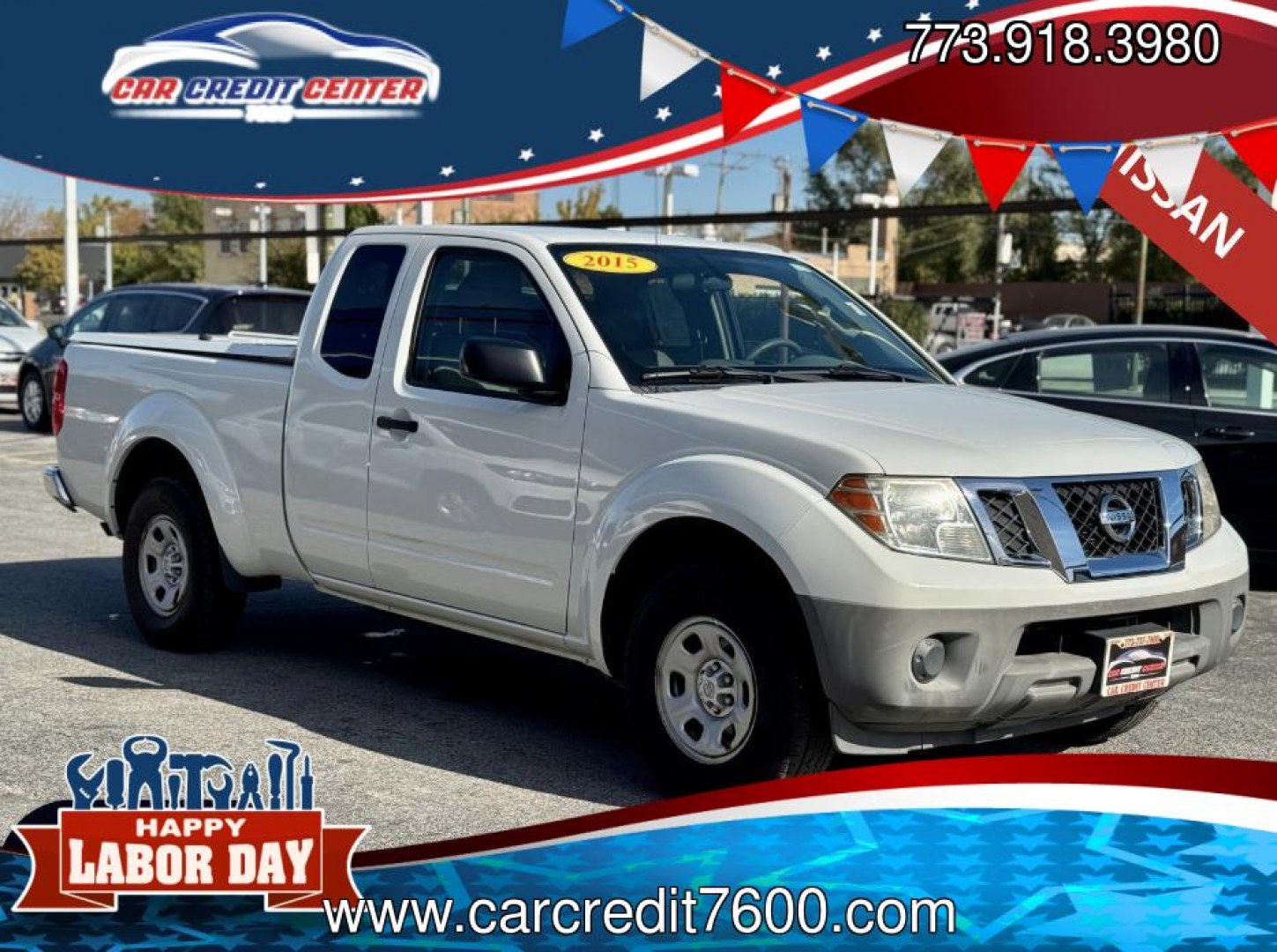2015 WHITE Nissan Frontier SV King Cab I4 5MT 2WD (1N6BD0CT6FN) with an 2.5L L4 DOHC 16V engine, 5-Speed Manual transmission, located at 7600 S Western Ave., Chicago, IL, 60620, (773) 918-3980, 0.000000, 0.000000- Photo#0