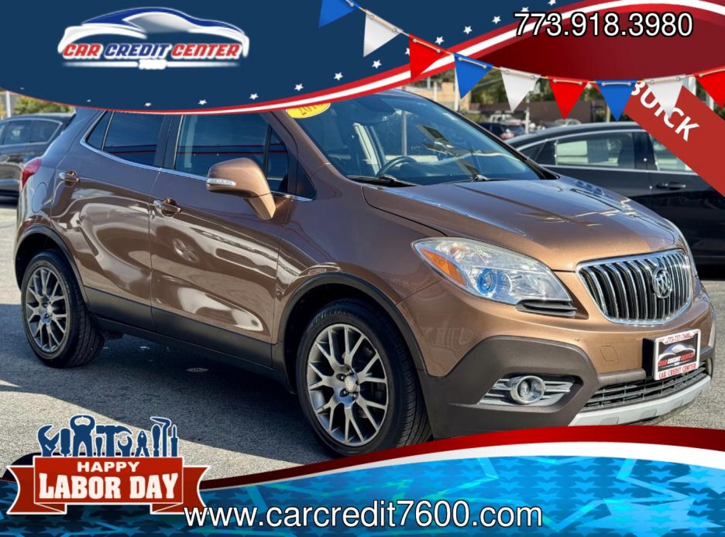 2016 BROWN Buick Encore Sport Touring FWD (KL4CJ1SM8GB) with an 1.4L L4 DOHC 16V TURBO engine, 6A transmission, located at 7600 S Western Ave., Chicago, IL, 60620, (773) 918-3980, 0.000000, 0.000000- Photo#0