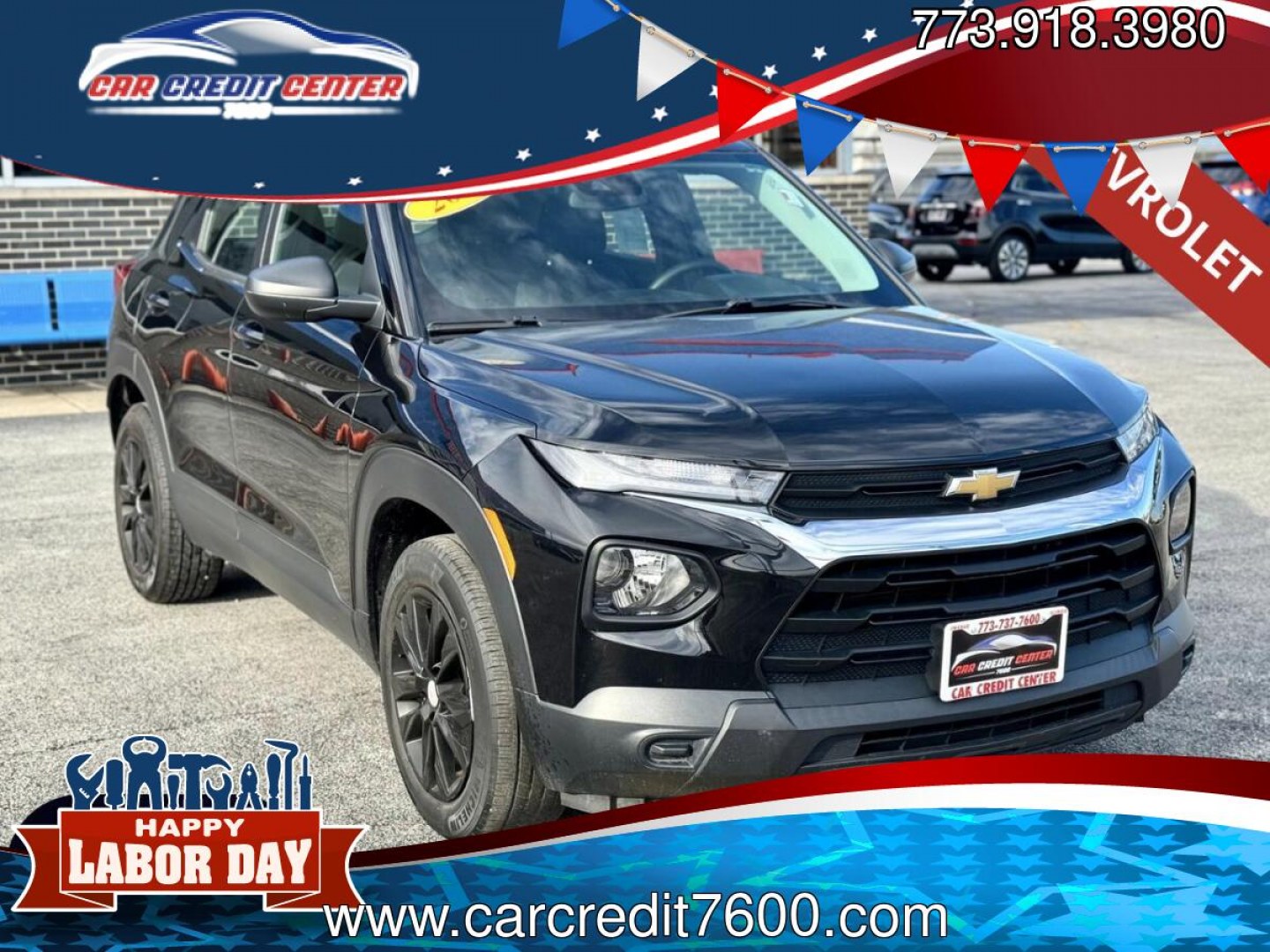 2021 BLACK Chevrolet Trailblazer LS (KL79MMS27MB) with an 1.2L L3 DOHC 12V engine, 9A transmission, located at 7600 S Western Ave., Chicago, IL, 60620, (773) 918-3980, 0.000000, 0.000000- Photo#0
