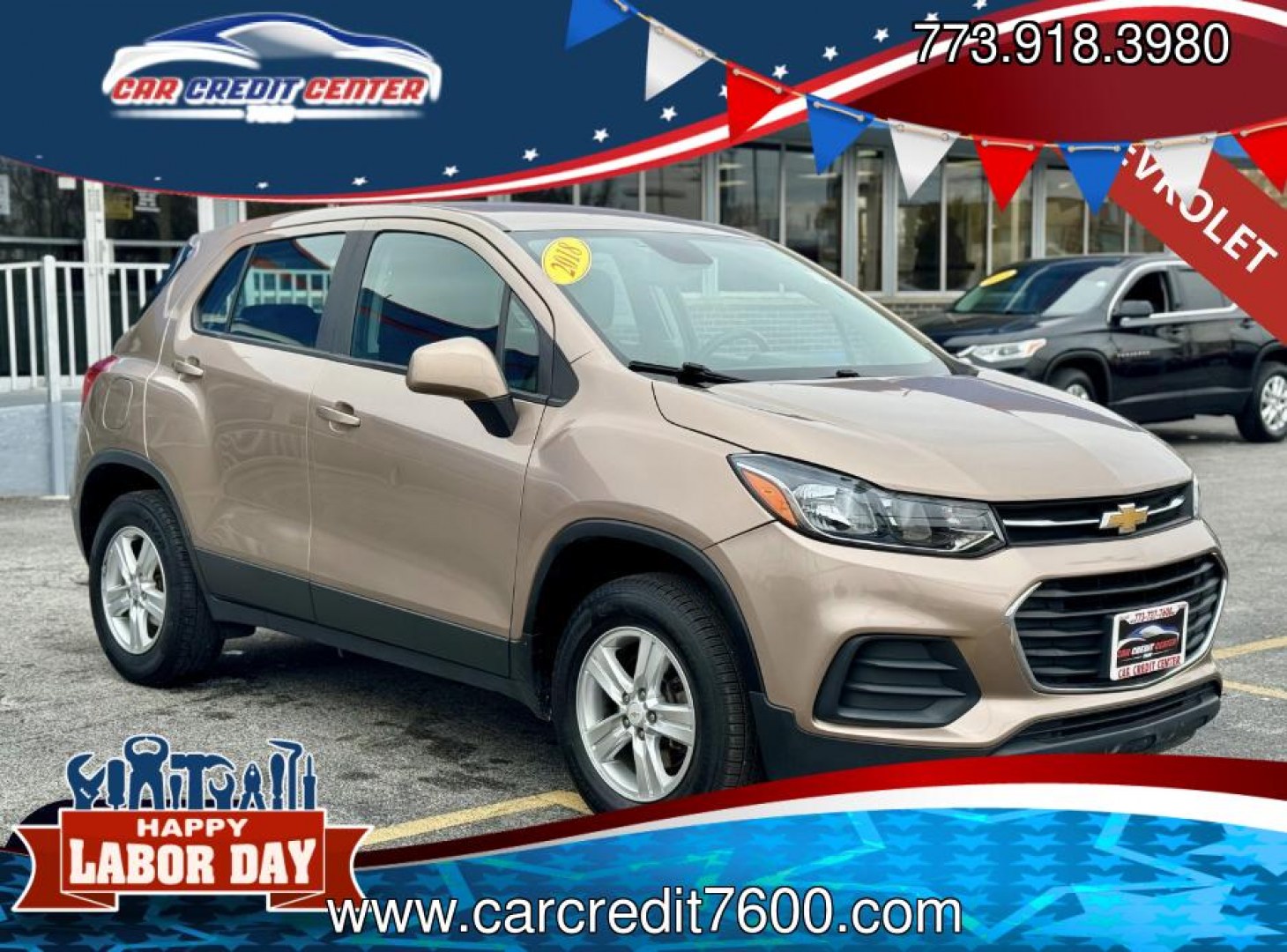 2018 GOLD Chevrolet Trax LS AWD (3GNCJNSB8JL) with an 1.4L L4 DOHC 16V engine, 6A transmission, located at 7600 S Western Ave., Chicago, IL, 60620, (773) 918-3980, 0.000000, 0.000000- Photo#0