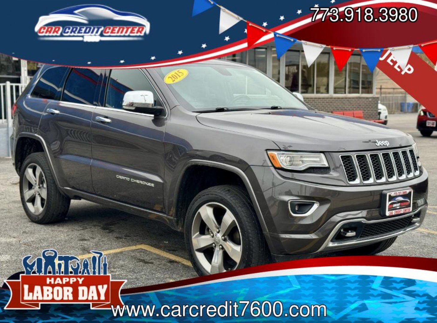 2015 GRAY Jeep Grand Cherokee Overland 4WD (1C4RJFCG4FC) with an 3.6L V6 DOHC 24V engine, 8-Speed Automatic transmission, located at 7600 S Western Ave., Chicago, IL, 60620, (773) 918-3980, 0.000000, 0.000000- Photo#0