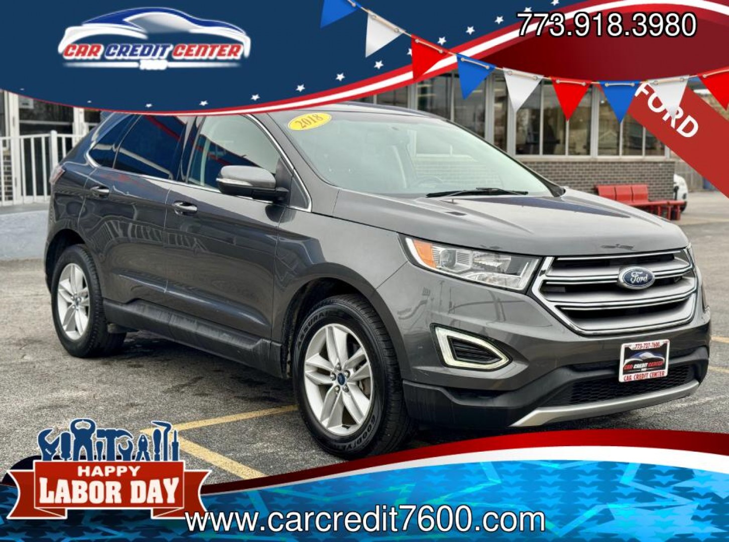 2018 GRAY Ford Edge SEL FWD (2FMPK3J92JB) with an 2.0L L4 DOHC 16V engine, 6A transmission, located at 7600 S Western Ave., Chicago, IL, 60620, (773) 918-3980, 0.000000, 0.000000- Photo#0
