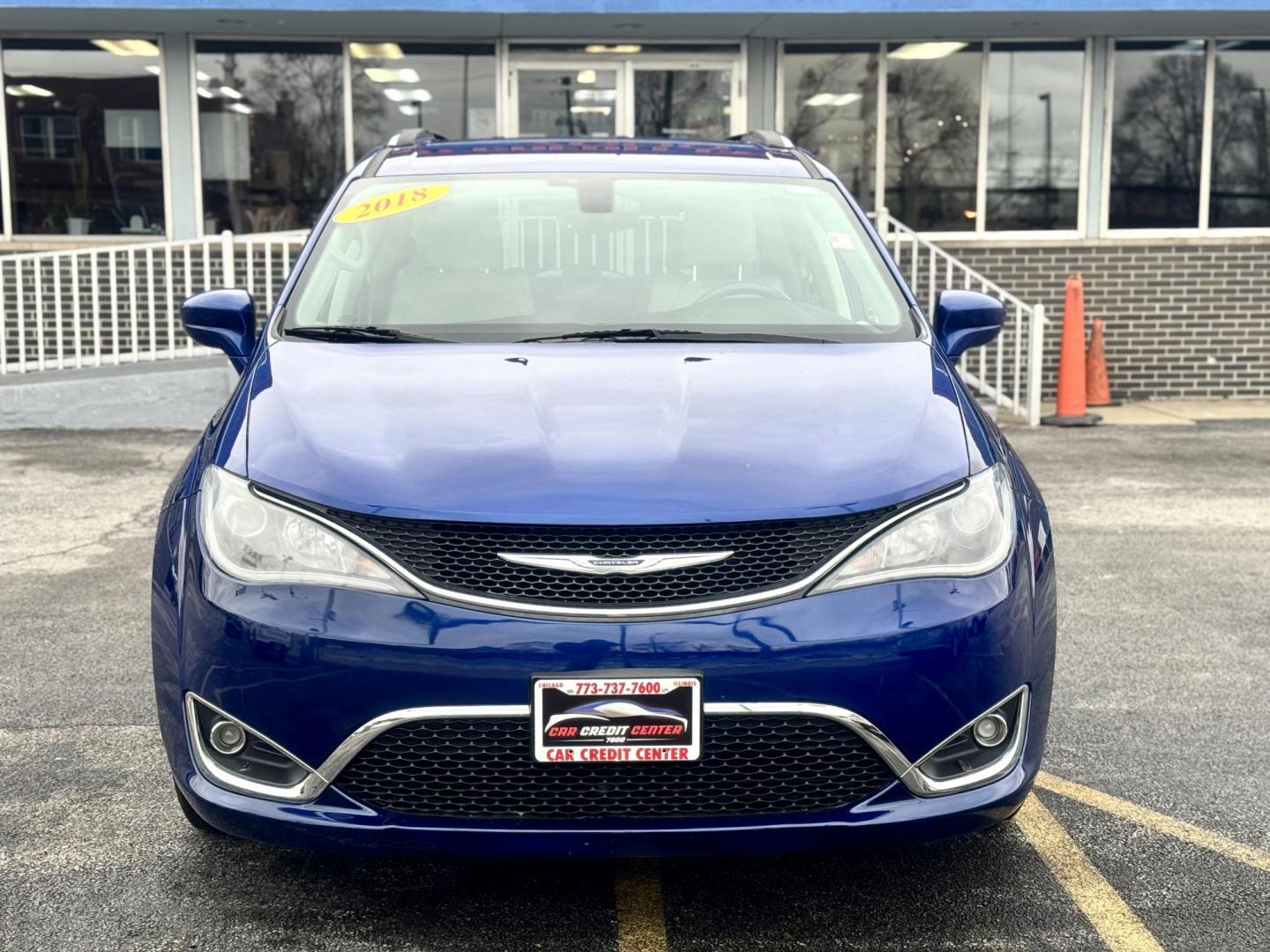 2018 BLUE Chrysler Pacifica Touring-L Plus (2C4RC1EG1JR) with an 3.6L V6 DOHC 24V engine, 9A transmission, located at 7600 S Western Ave., Chicago, IL, 60620, (773) 918-3980, 0.000000, 0.000000 - Photo#1