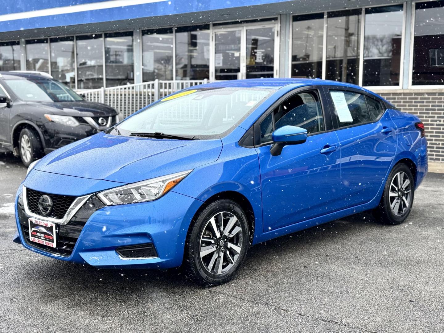 2021 BLUE Nissan Versa SV (3N1CN8EV0ML) with an 1.6L L4 DOHC 16V engine, CVT transmission, located at 7600 S Western Ave., Chicago, IL, 60620, (773) 918-3980, 0.000000, 0.000000 - Photo#2