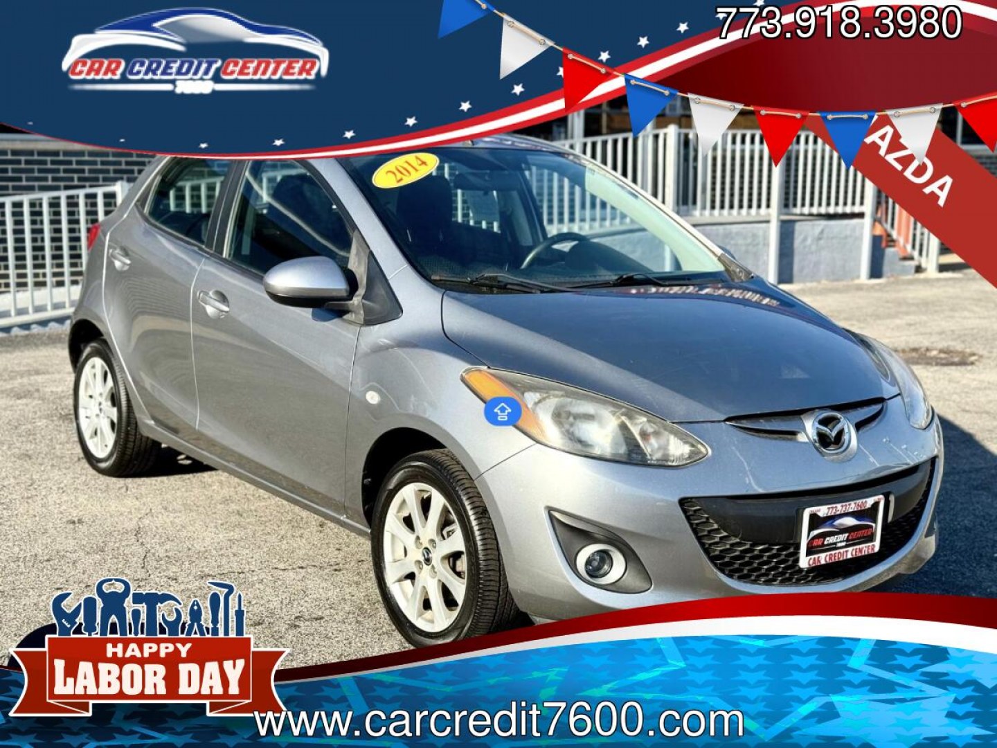 2014 SILVER Mazda MAZDA2 Touring MT (JM1DE1LY3E0) with an 1.5L L4 DOHC 16V engine, 5-Speed Manual transmission, located at 7600 S Western Ave., Chicago, IL, 60620, (773) 918-3980, 0.000000, 0.000000- Photo#0