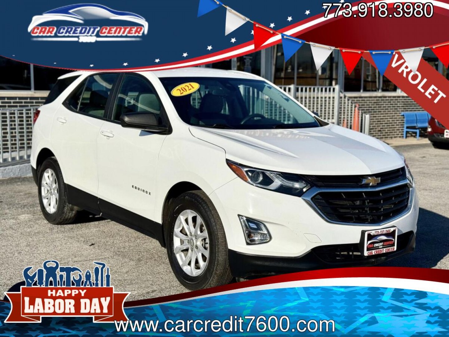 2021 WHITE Chevrolet Equinox LS 2WD (3GNAXHEV7MS) with an 1.5L L4 DOHC 16V TURBO engine, 6A transmission, located at 7600 S Western Ave., Chicago, IL, 60620, (773) 918-3980, 0.000000, 0.000000- Photo#0