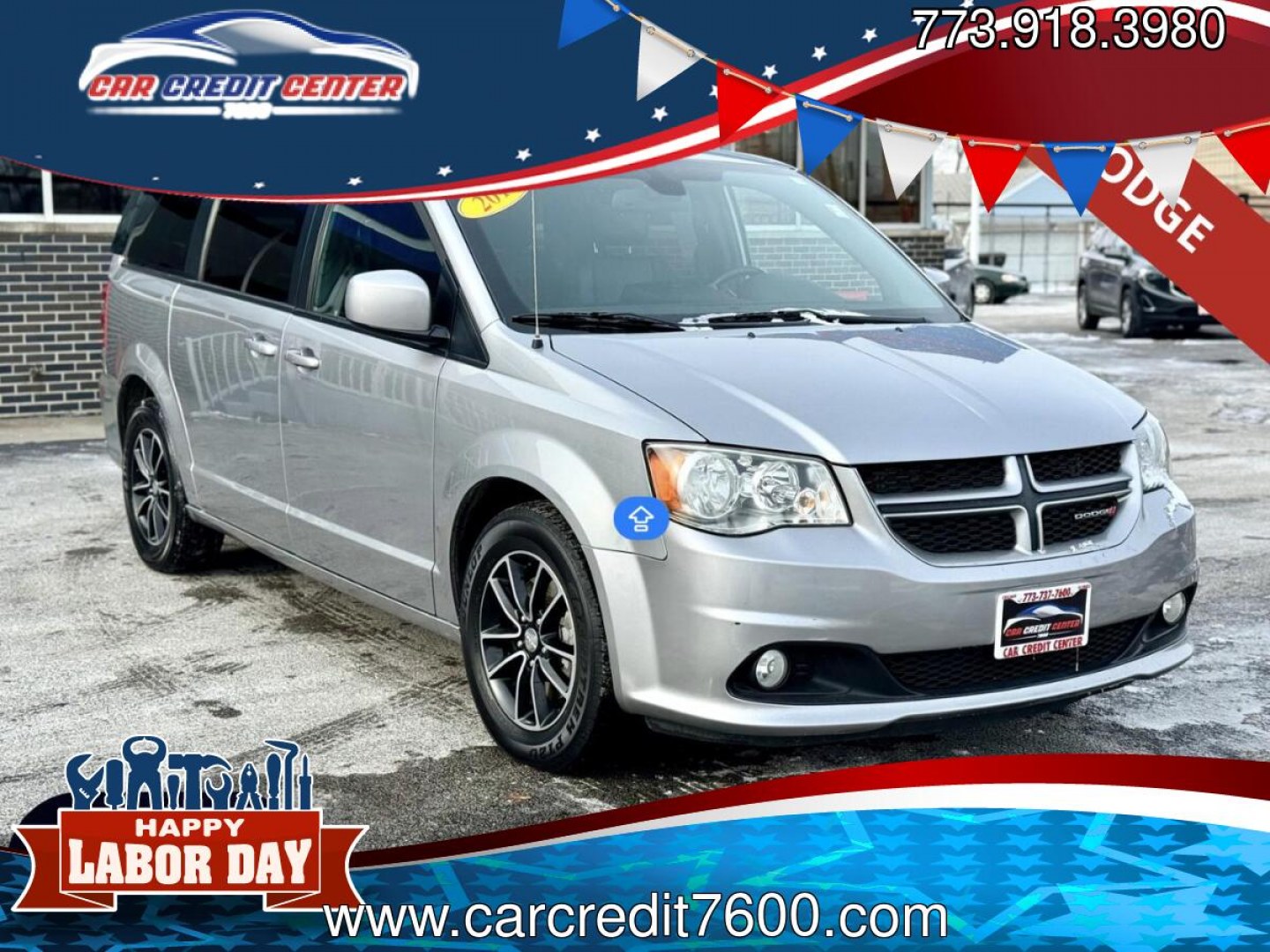 2019 SILVER Dodge Grand Caravan GT (2C4RDGEG0KR) with an 3.6L V6 DOHC 24V engine, 6A transmission, located at 7600 S Western Ave., Chicago, IL, 60620, (773) 918-3980, 0.000000, 0.000000- Photo#0