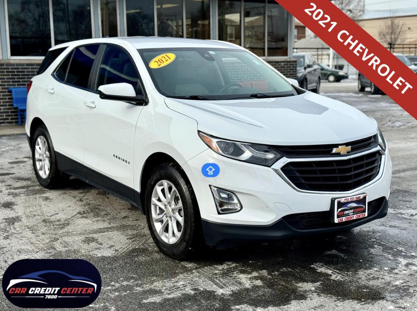 2021 WHITE Chevrolet Equinox LT 2WD (3GNAXJEV8MS) with an 1.5L L4 DOHC 16V TURBO engine, 6A transmission, located at 7600 S Western Ave., Chicago, IL, 60620, (773) 918-3980, 0.000000, 0.000000 - Photo#0