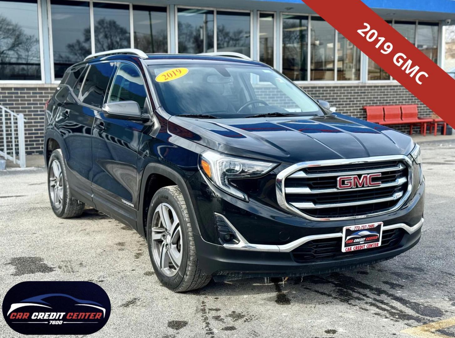 2019 BLACK GMC Terrain SLT AWD (3GKALVEV2KL) with an 1.4L L4 DOHC 16V TURBO engine, 6A transmission, located at 7600 S Western Ave., Chicago, IL, 60620, (773) 918-3980, 0.000000, 0.000000 - Photo#0