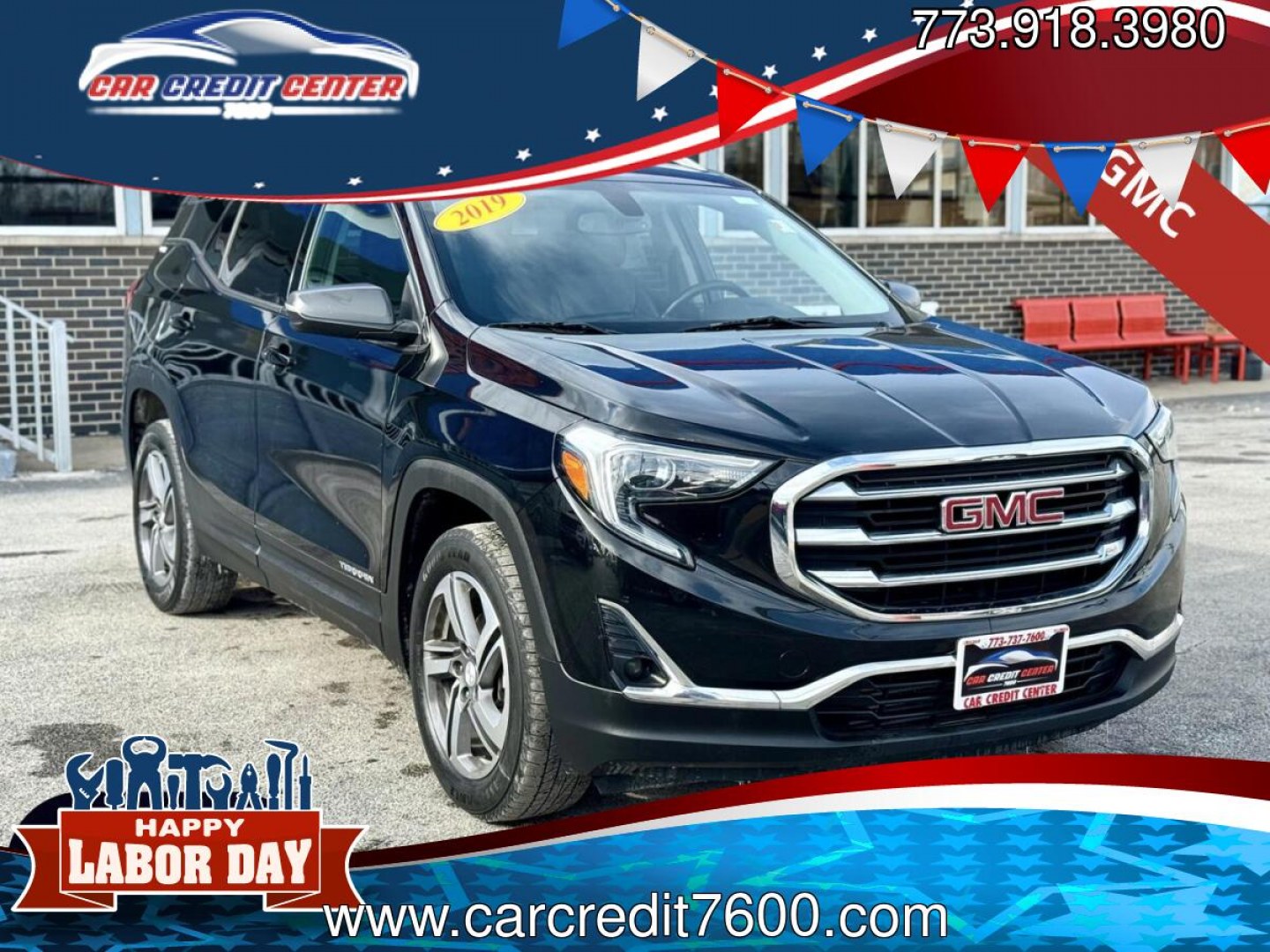 2019 BLACK GMC Terrain SLT AWD (3GKALVEV2KL) with an 1.4L L4 DOHC 16V TURBO engine, 6A transmission, located at 7600 S Western Ave., Chicago, IL, 60620, (773) 918-3980, 0.000000, 0.000000- Photo#0