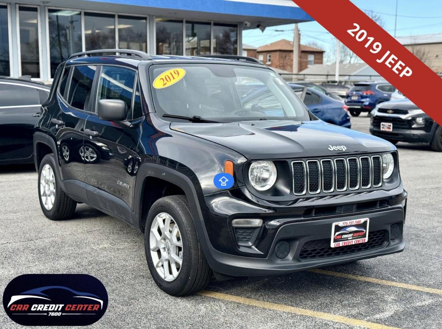 2019 BLACK Jeep Renegade Sport 4WD (ZACNJBAB6KP) with an 2.4L L4 DOHC 16V engine, 6M transmission, located at 7600 S Western Ave., Chicago, IL, 60620, (773) 918-3980, 0.000000, 0.000000 - Photo#0