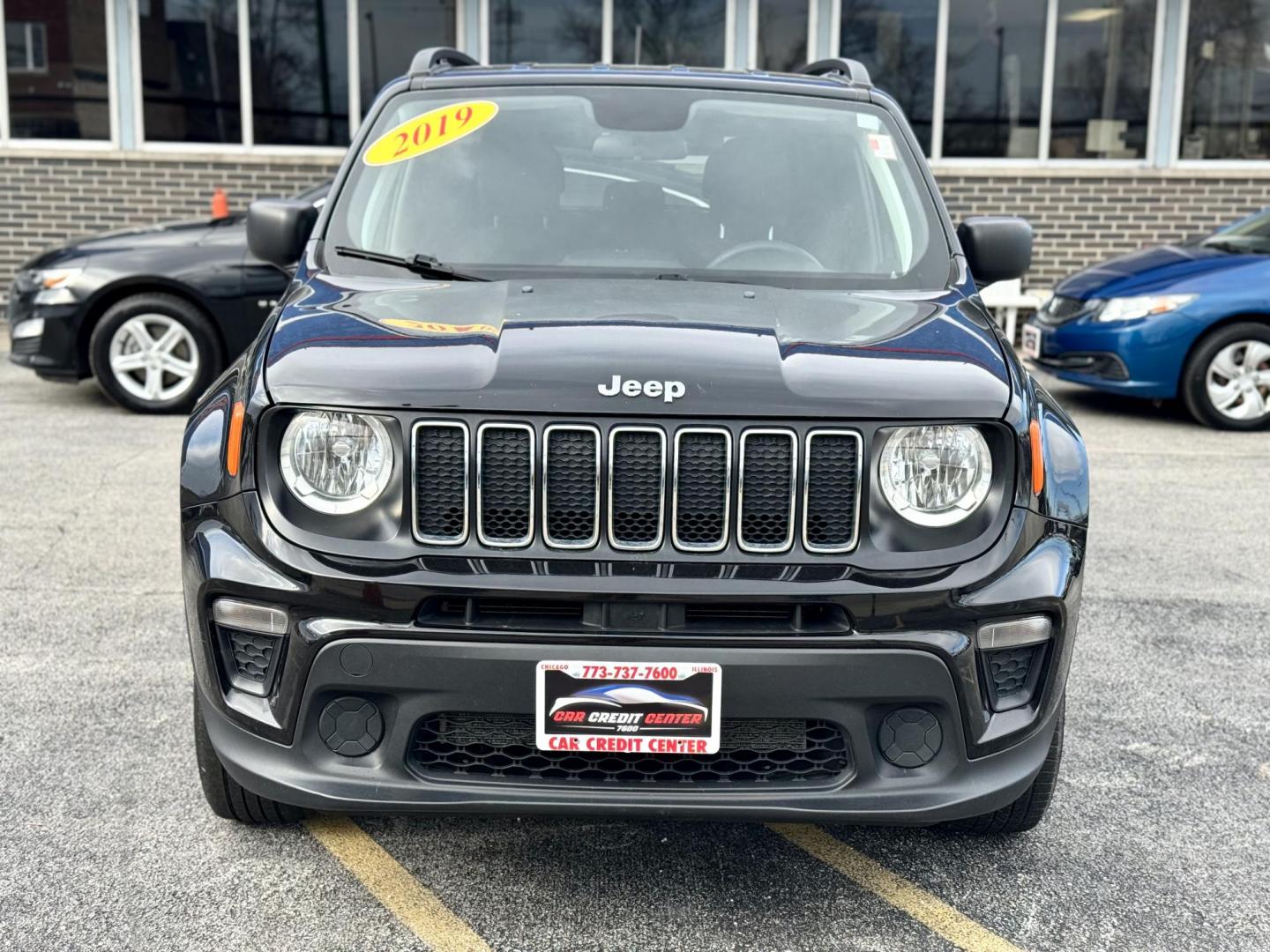 2019 BLACK Jeep Renegade Sport 4WD (ZACNJBAB6KP) with an 2.4L L4 DOHC 16V engine, 6M transmission, located at 7600 S Western Ave., Chicago, IL, 60620, (773) 918-3980, 0.000000, 0.000000 - Photo#1