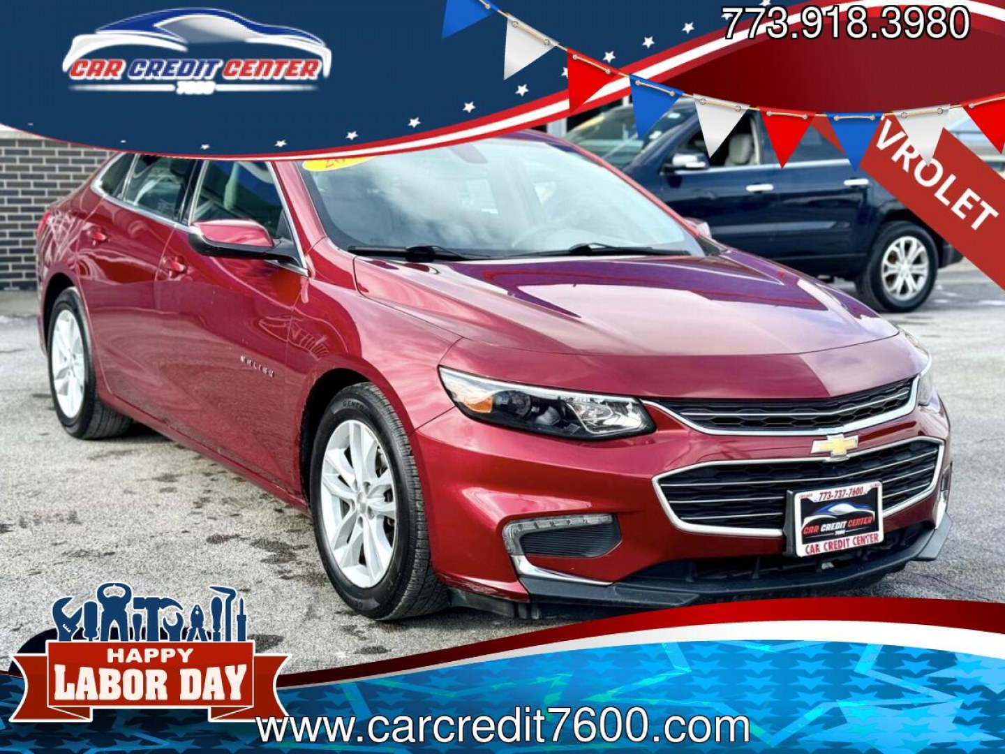 2017 RED Chevrolet Malibu 1LT (1G1ZE5ST5HF) with an 1.5L L4 DOHC 16V engine, 6A transmission, located at 7600 S Western Ave., Chicago, IL, 60620, (773) 918-3980, 0.000000, 0.000000- Photo#0