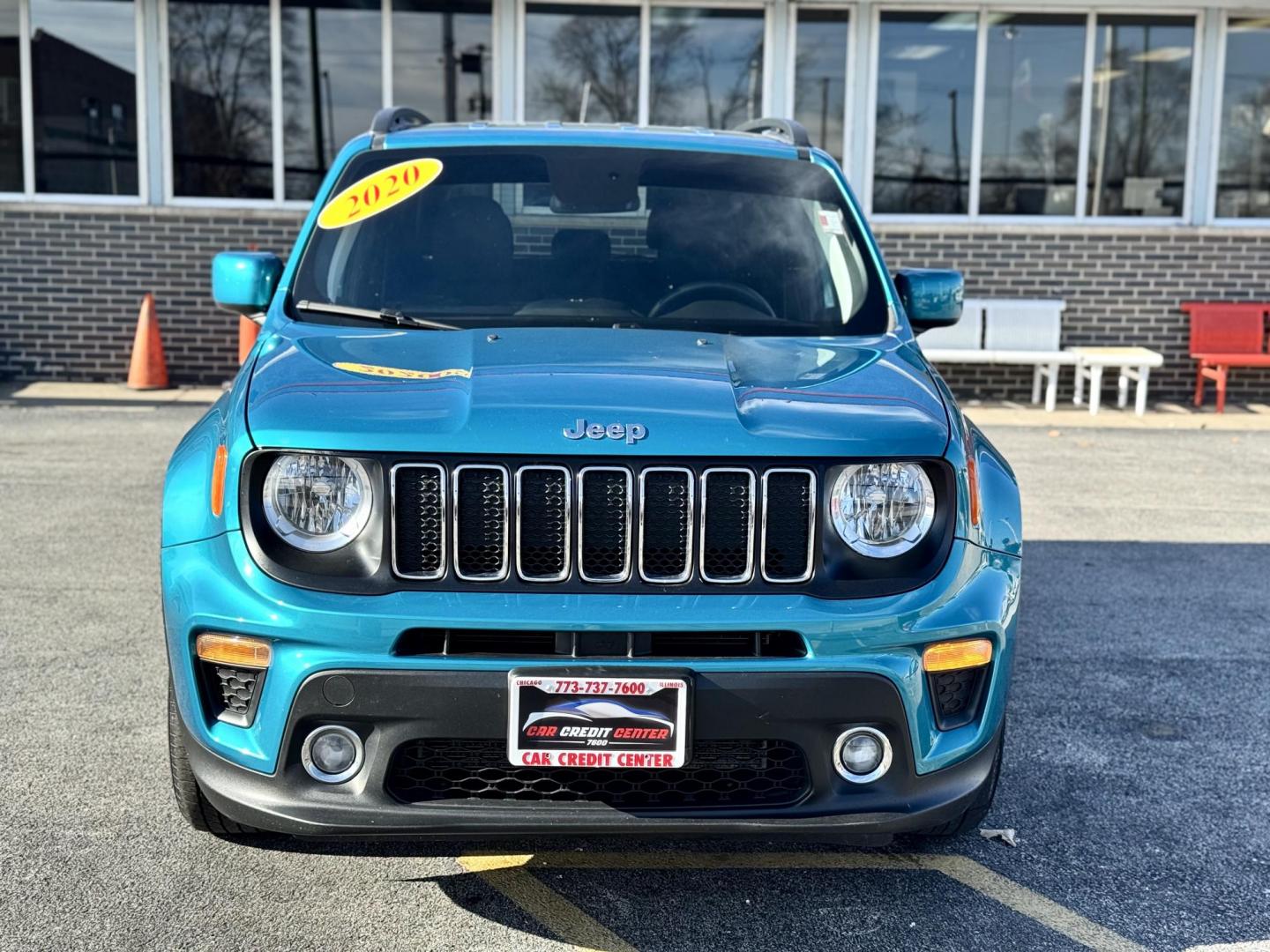 2020 TEAL Jeep Renegade Latitude (ZACNJABBXLP) with an 2.4L L4 DOHC 16V engine, 9A transmission, located at 7600 S Western Ave., Chicago, IL, 60620, (773) 918-3980, 0.000000, 0.000000 - Photo#1