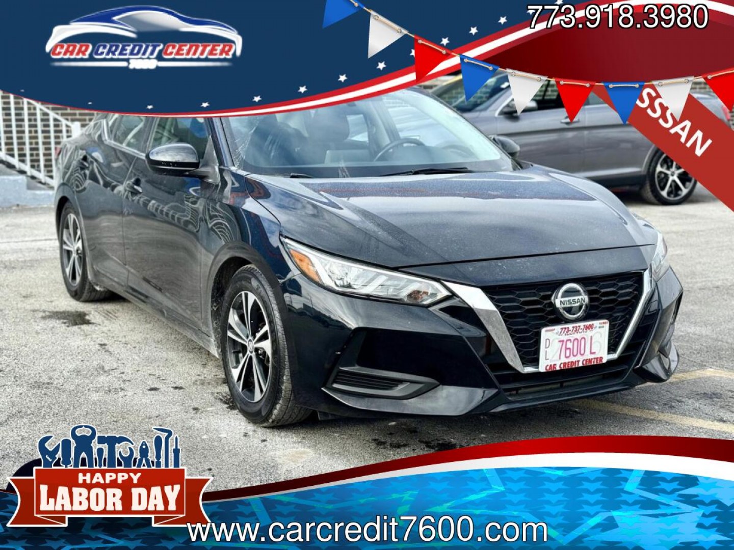 2021 BLACK Nissan Sentra SV (3N1AB8CV7MY) with an 1.8L L4 SFI DOHC 16V engine, CVT transmission, located at 7600 S Western Ave., Chicago, IL, 60620, (773) 918-3980, 0.000000, 0.000000- Photo#0