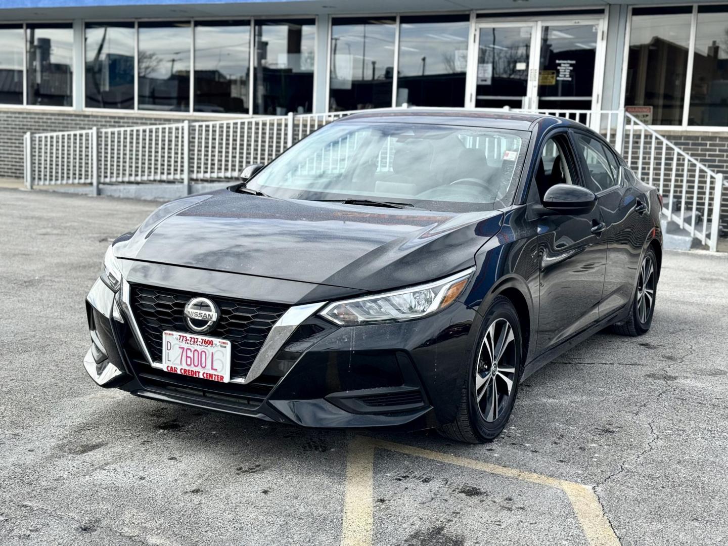 2021 BLACK Nissan Sentra SV (3N1AB8CV7MY) with an 1.8L L4 SFI DOHC 16V engine, CVT transmission, located at 7600 S Western Ave., Chicago, IL, 60620, (773) 918-3980, 0.000000, 0.000000 - Photo#2