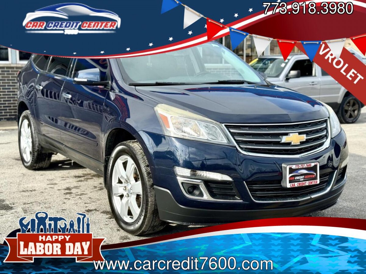 2016 BLUE Chevrolet Traverse 1LT FWD (1GNKRGKD4GJ) with an 3.6L V6 DOHC 24V engine, 6A transmission, located at 7600 S Western Ave., Chicago, IL, 60620, (773) 918-3980, 0.000000, 0.000000- Photo#0