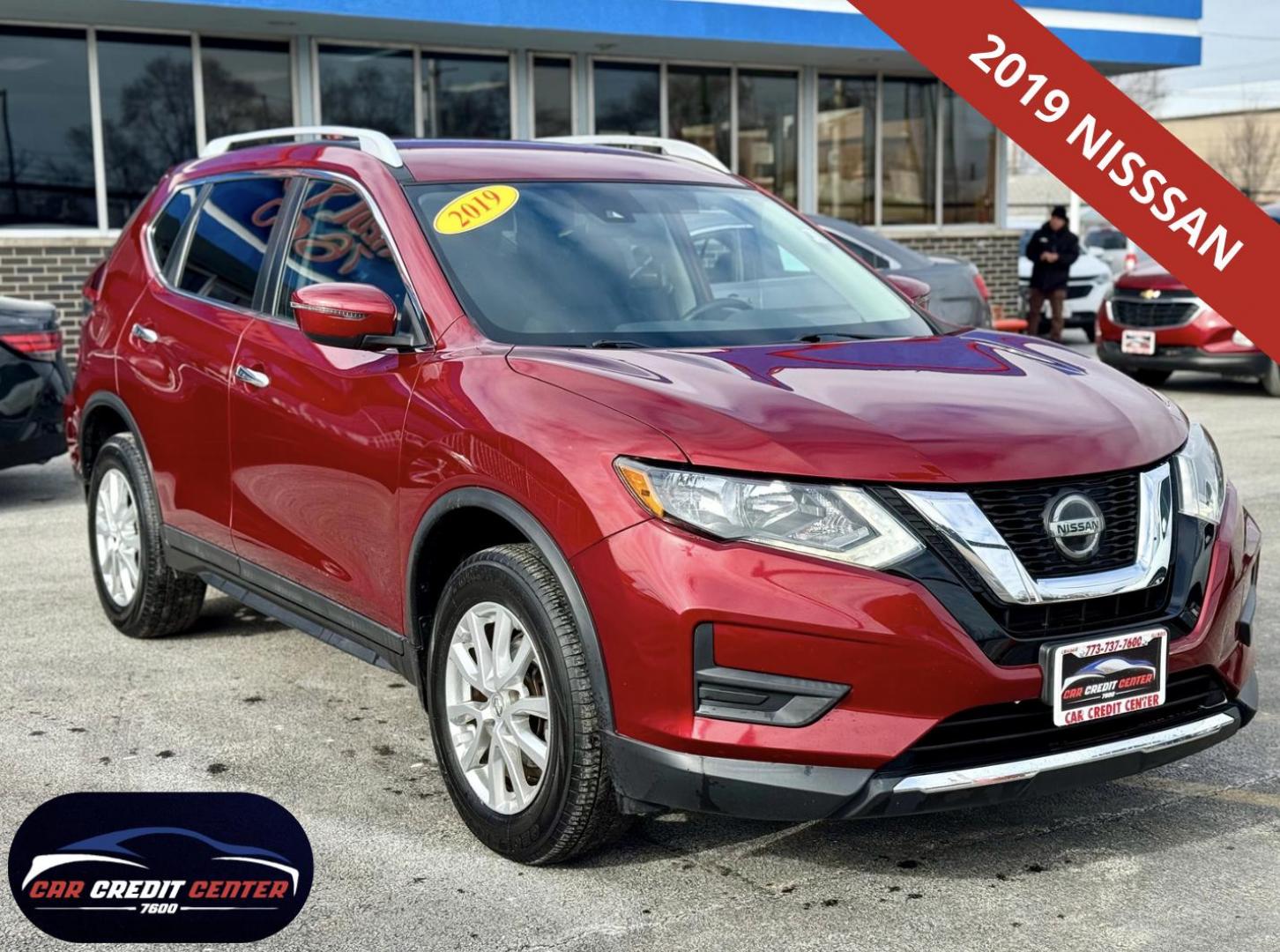 2019 RED Nissan Rogue S AWD (5N1AT2MV9KC) with an 2.5L L4 DOHC 16V engine, CVT transmission, located at 7600 S Western Ave., Chicago, IL, 60620, (773) 918-3980, 0.000000, 0.000000 - Photo#0