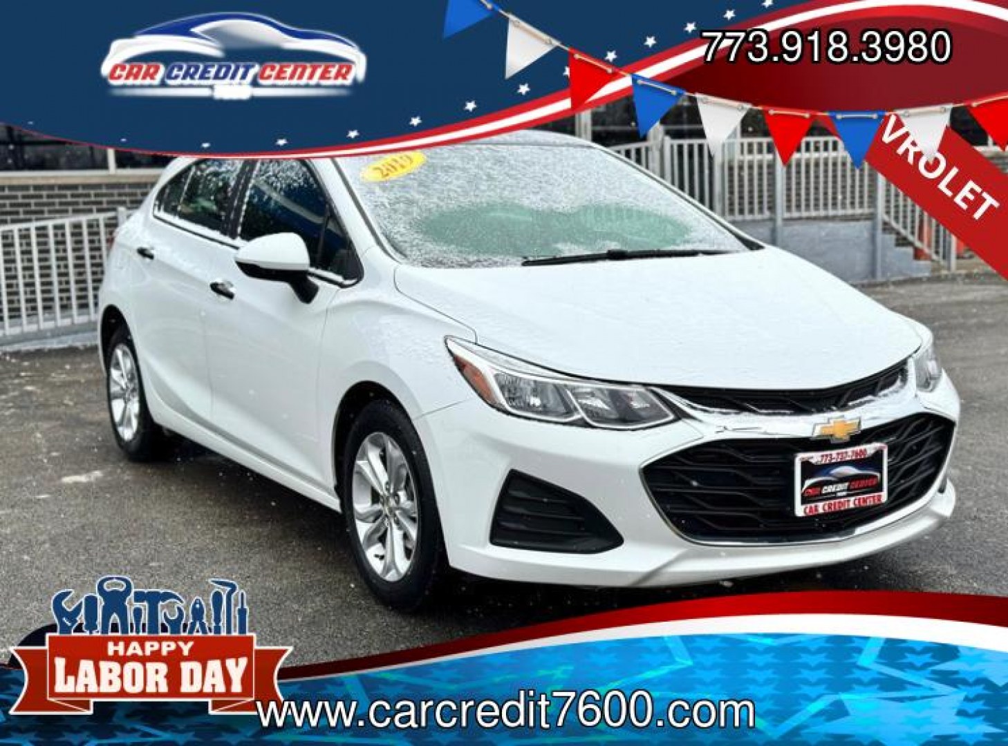 2019 WHITE Chevrolet Cruze LS Hatchback (3G1BC6SM7KS) with an 1.4L L4 DOHC 16V TURBO engine, 6A transmission, located at 7600 S Western Ave., Chicago, IL, 60620, (773) 918-3980, 0.000000, 0.000000- Photo#0