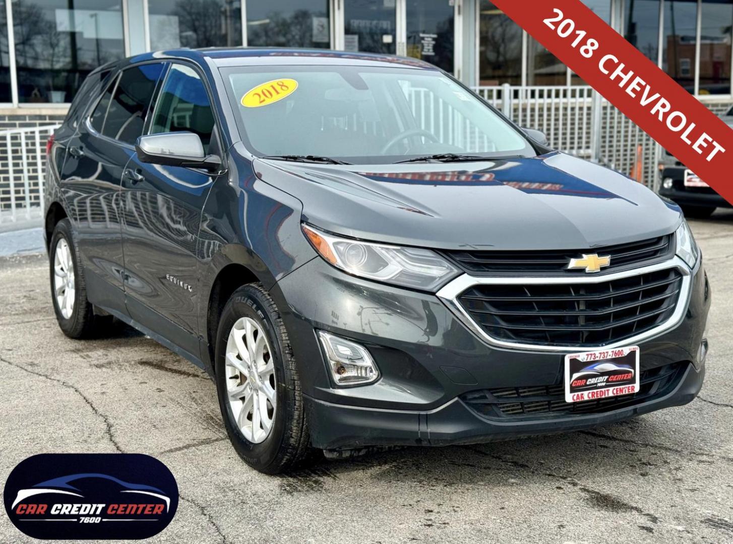 2018 GREEN Chevrolet Equinox LT 2WD (2GNAXJEV6J6) with an 1.5L L4 DIR DOHC 16V TURBO engine, 6A transmission, located at 7600 S Western Ave., Chicago, IL, 60620, (773) 918-3980, 0.000000, 0.000000 - Photo#0