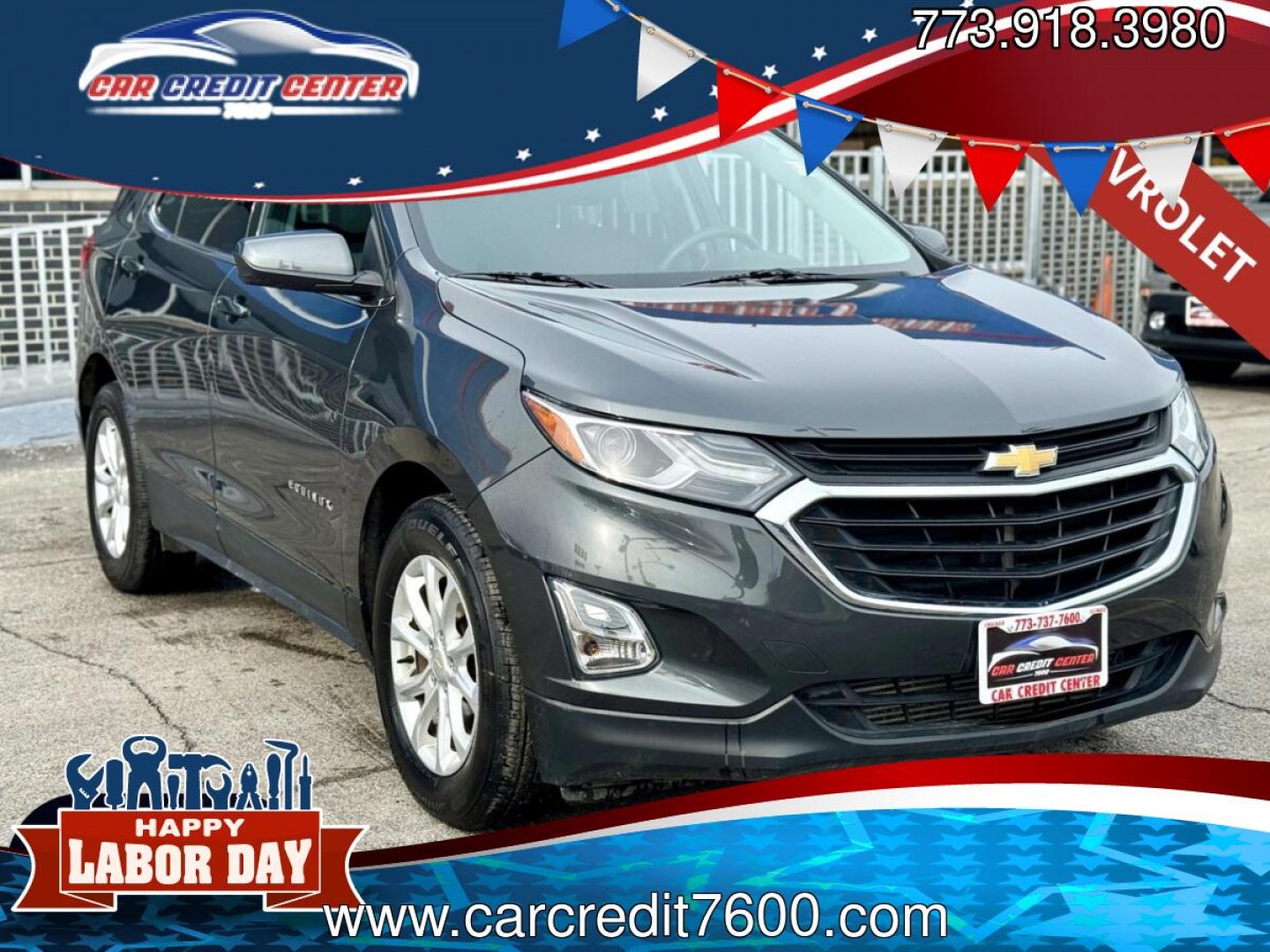 2018 GREEN Chevrolet Equinox LT 2WD (2GNAXJEV6J6) with an 1.5L L4 DIR DOHC 16V TURBO engine, 6A transmission, located at 7600 S Western Ave., Chicago, IL, 60620, (773) 918-3980, 0.000000, 0.000000- Photo#0