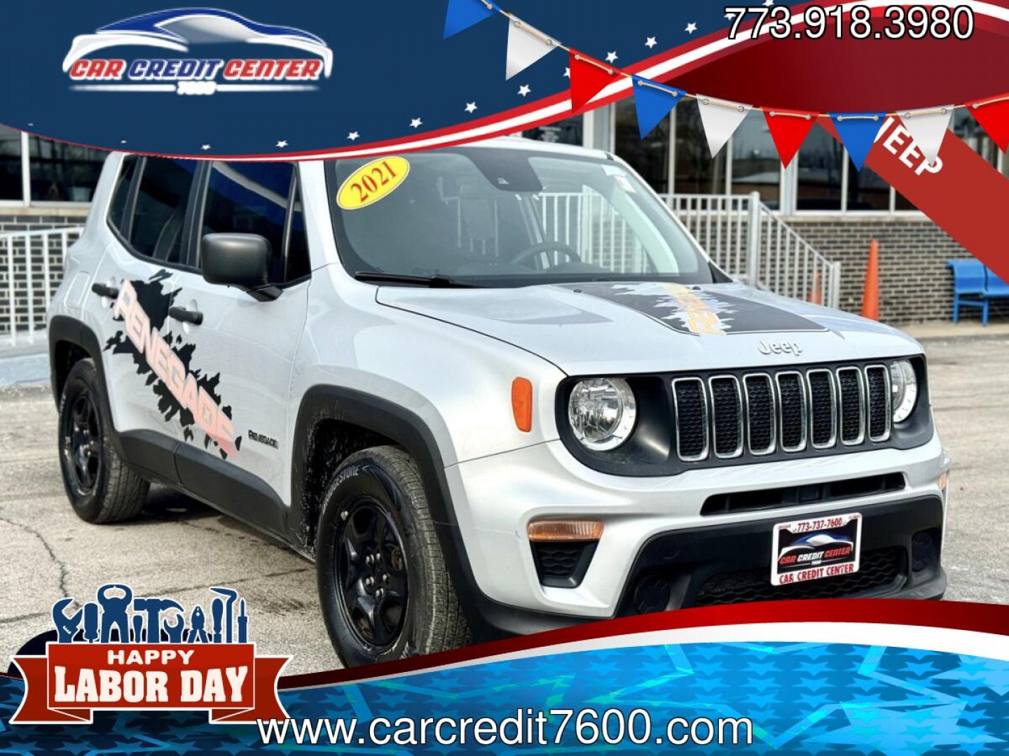 2021 SILVER Jeep Renegade Jeepster (ZACNJCAB2MP) with an 2.4L L4 DOHC 16V engine, 9A transmission, located at 7600 S Western Ave., Chicago, IL, 60620, (773) 918-3980, 0.000000, 0.000000- Photo#0