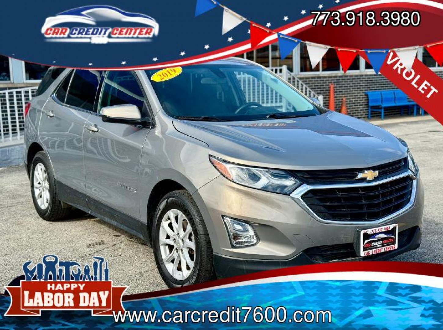 2019 GOLD Chevrolet Equinox LT 2WD (3GNAXKEV8KS) with an 1.5L L4 DIR DOHC 16V TURBO engine, 6A transmission, located at 7600 S Western Ave., Chicago, IL, 60620, (773) 918-3980, 0.000000, 0.000000- Photo#0