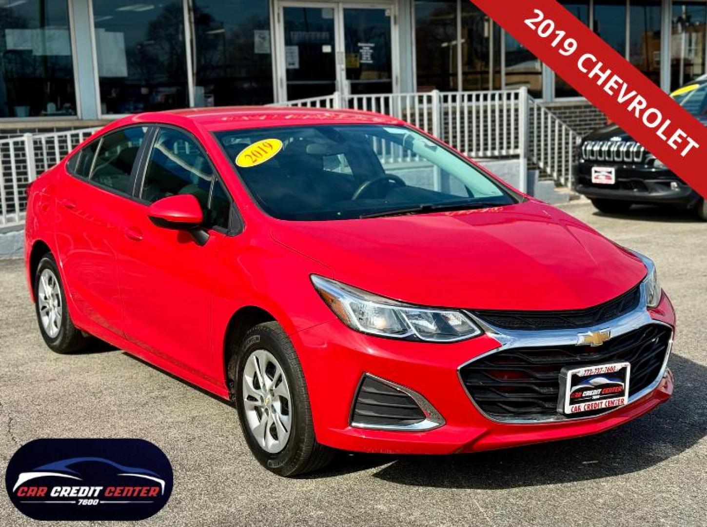 2019 RED Chevrolet Cruze LS Auto (1G1BC5SM9K7) with an 1.4L L4 DOHC 16V TURBO engine, 6A transmission, located at 7600 S Western Ave., Chicago, IL, 60620, (773) 918-3980, 0.000000, 0.000000 - Photo#0