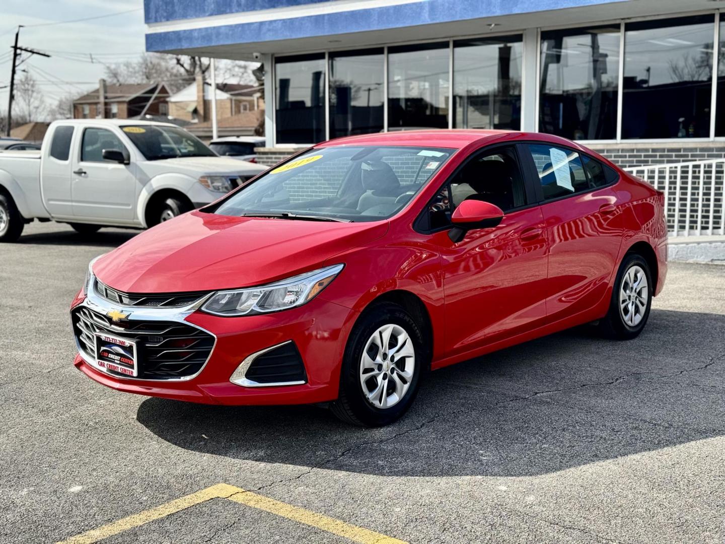 2019 RED Chevrolet Cruze LS Auto (1G1BC5SM9K7) with an 1.4L L4 DOHC 16V TURBO engine, 6A transmission, located at 7600 S Western Ave., Chicago, IL, 60620, (773) 918-3980, 0.000000, 0.000000 - Photo#2