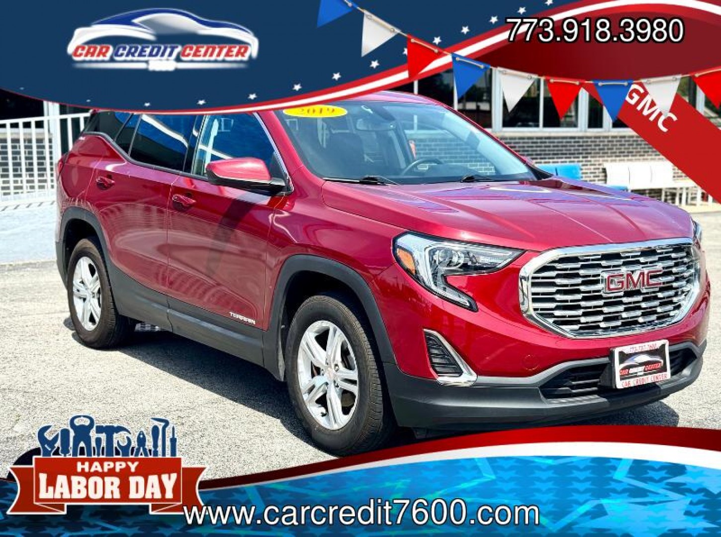 2019 RED GMC Terrain SLE AWD (3GKALTEV0KL) with an 1.4L L4 DOHC 16V TURBO engine, 6A transmission, located at 7600 S Western Ave., Chicago, IL, 60620, (773) 918-3980, 0.000000, 0.000000- Photo#0