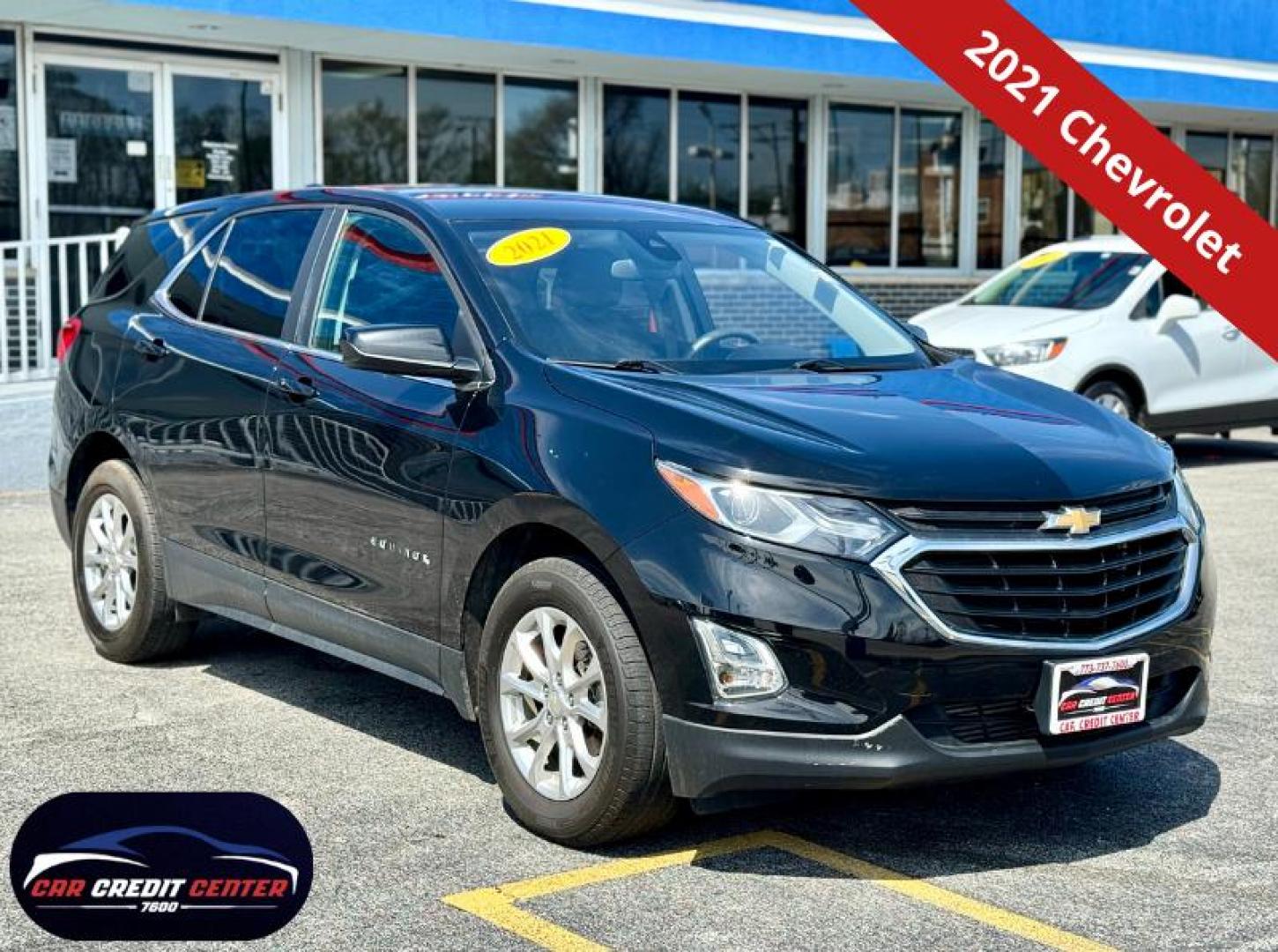 2021 BLACK Chevrolet Equinox LT 1.5 2WD (2GNAXKEV5M6) with an 1.5L L4 DIR DOHC 16V TURBO engine, 6A transmission, located at 7600 S Western Ave., Chicago, IL, 60620, (773) 918-3980, 0.000000, 0.000000 - Photo#0