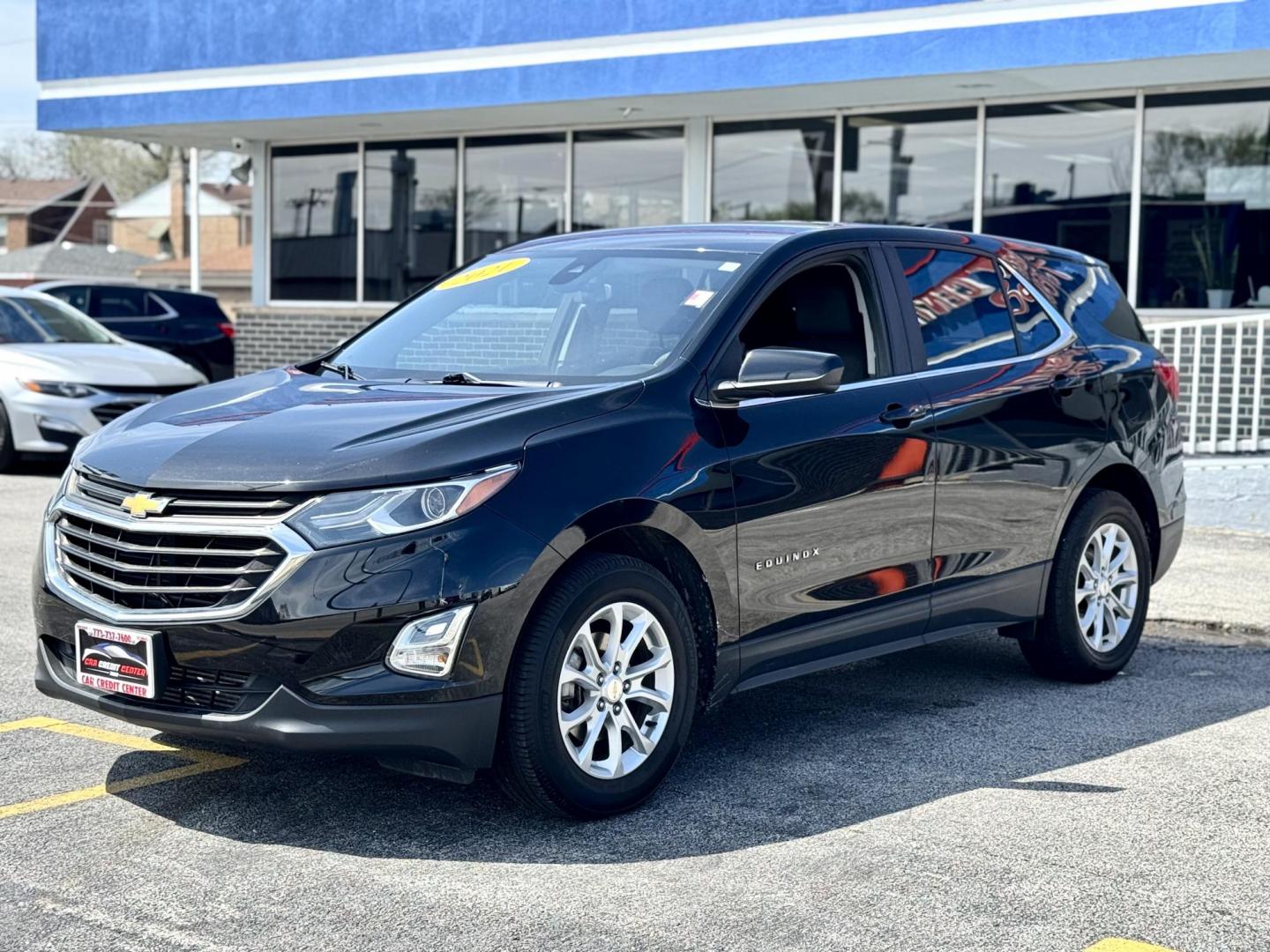 2021 BLACK Chevrolet Equinox LT 1.5 2WD (2GNAXKEV5M6) with an 1.5L L4 DIR DOHC 16V TURBO engine, 6A transmission, located at 7600 S Western Ave., Chicago, IL, 60620, (773) 918-3980, 0.000000, 0.000000 - Photo#2
