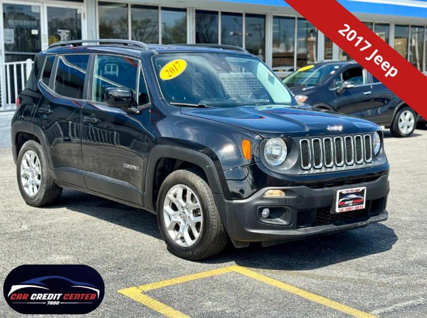 2017 BLACK Jeep Renegade Latitude FWD (ZACCJABB8HP) with an 2.4L L4 DOHC 16V engine, 6M transmission, located at 7600 S Western Ave., Chicago, IL, 60620, (773) 918-3980, 0.000000, 0.000000 - Photo#0