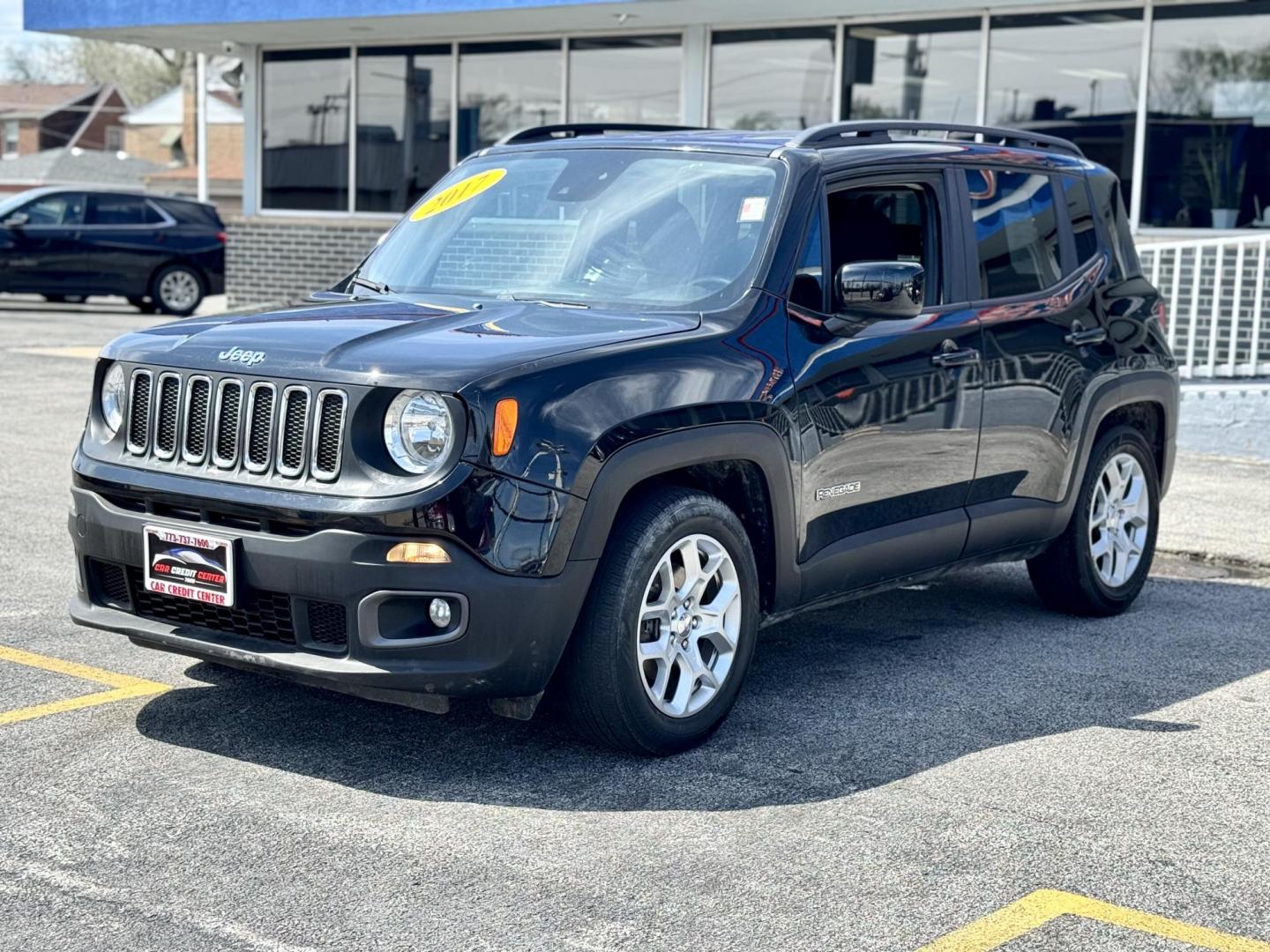 2017 BLACK Jeep Renegade Latitude FWD (ZACCJABB8HP) with an 2.4L L4 DOHC 16V engine, 6M transmission, located at 7600 S Western Ave., Chicago, IL, 60620, (773) 918-3980, 0.000000, 0.000000 - Photo#2