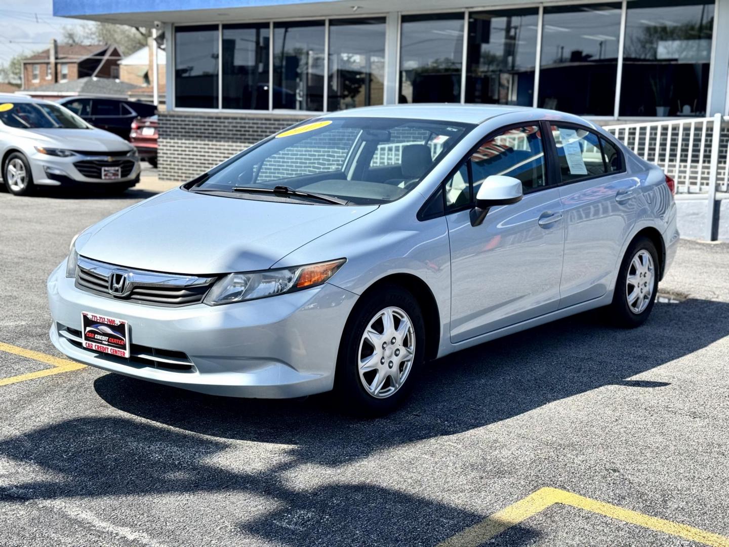 2012 BLUE Honda Civic LX Sedan 5-Speed AT (19XFB2F51CE) with an 1.8L L4 SOHC 16V engine, 5-Speed Automatic transmission, located at 7600 S Western Ave., Chicago, IL, 60620, (773) 918-3980, 0.000000, 0.000000 - Photo#2