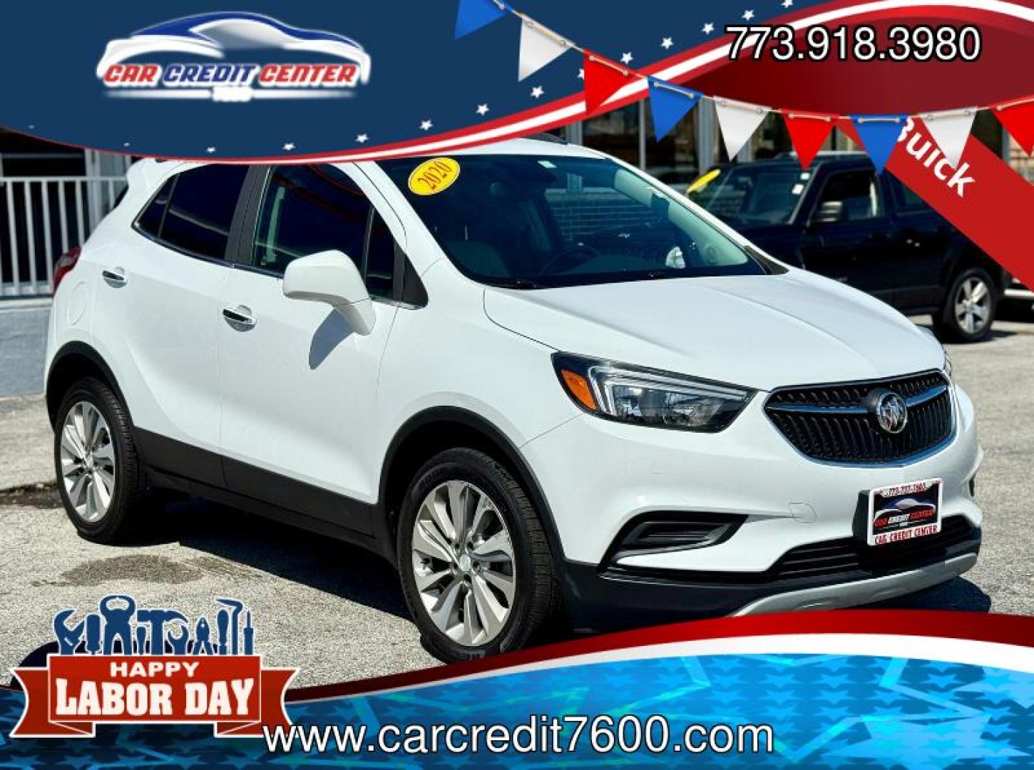 2020 WHITE Buick Encore Preferred FWD (KL4CJASB7LB) with an 1.4L L4 DOHC 16V TURBO engine, 6A transmission, located at 7600 S Western Ave., Chicago, IL, 60620, (773) 918-3980, 0.000000, 0.000000- Photo#0