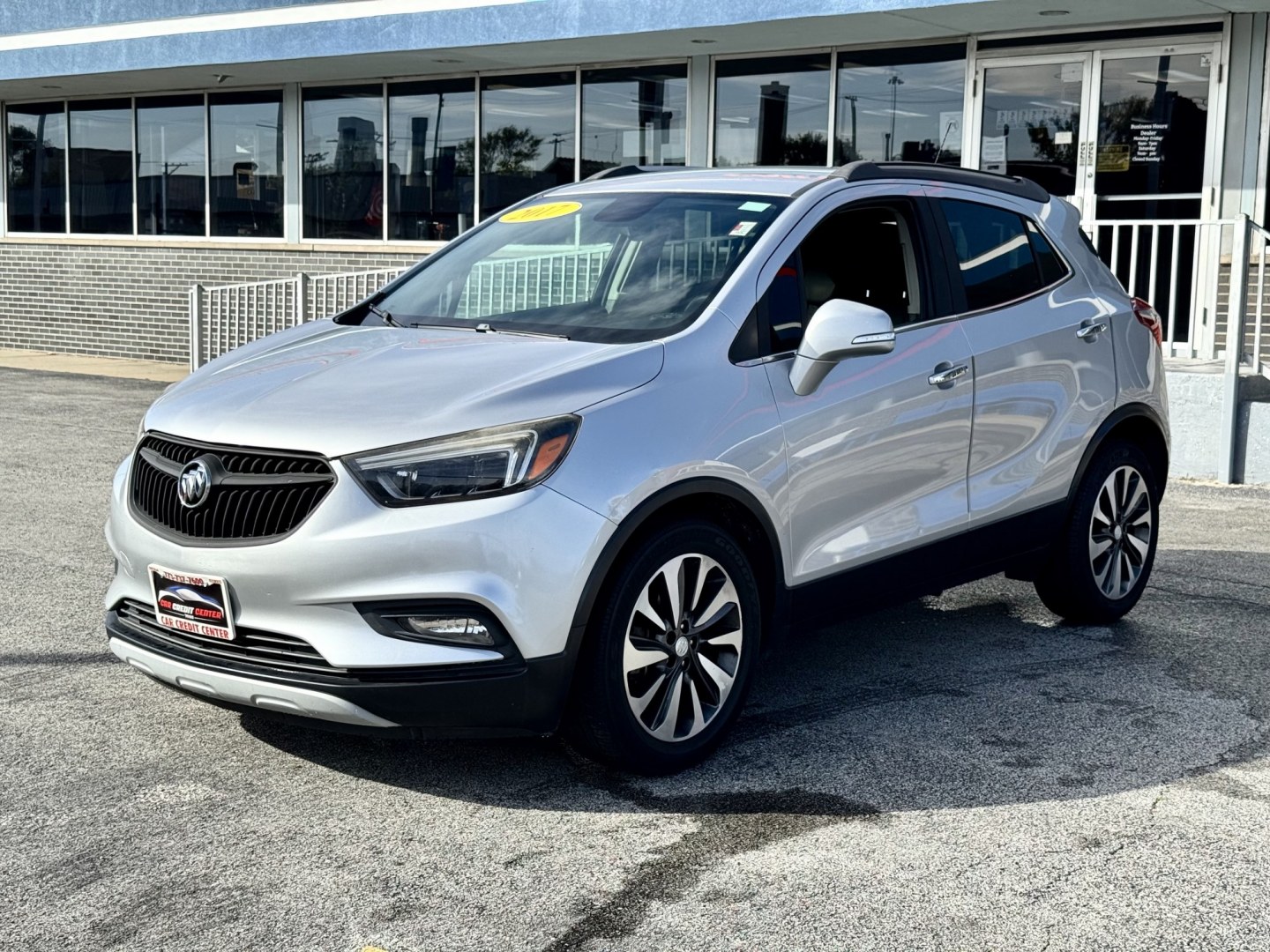 2017 SILVER Buick Encore Essence FWD (KL4CJCSB9HB) with an 1.4L L4 DOHC 16V TURBO engine, 6A transmission, located at 7600 S Western Ave., Chicago, IL, 60620, (773) 918-3980, 0.000000, 0.000000- Photo#2