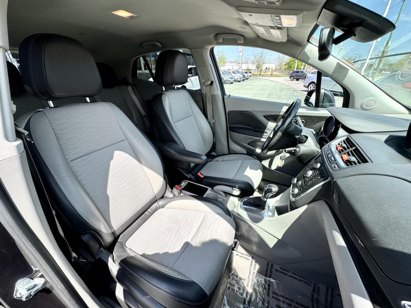 2015 BLACK Buick Encore Convenience FWD (KL4CJBSB9FB) with an 1.4L L4 DOHC 16V TURBO engine, 6-Speed Automatic transmission, located at 7600 S Western Ave., Chicago, IL, 60620, (773) 918-3980, 0.000000, 0.000000 - Photo#11