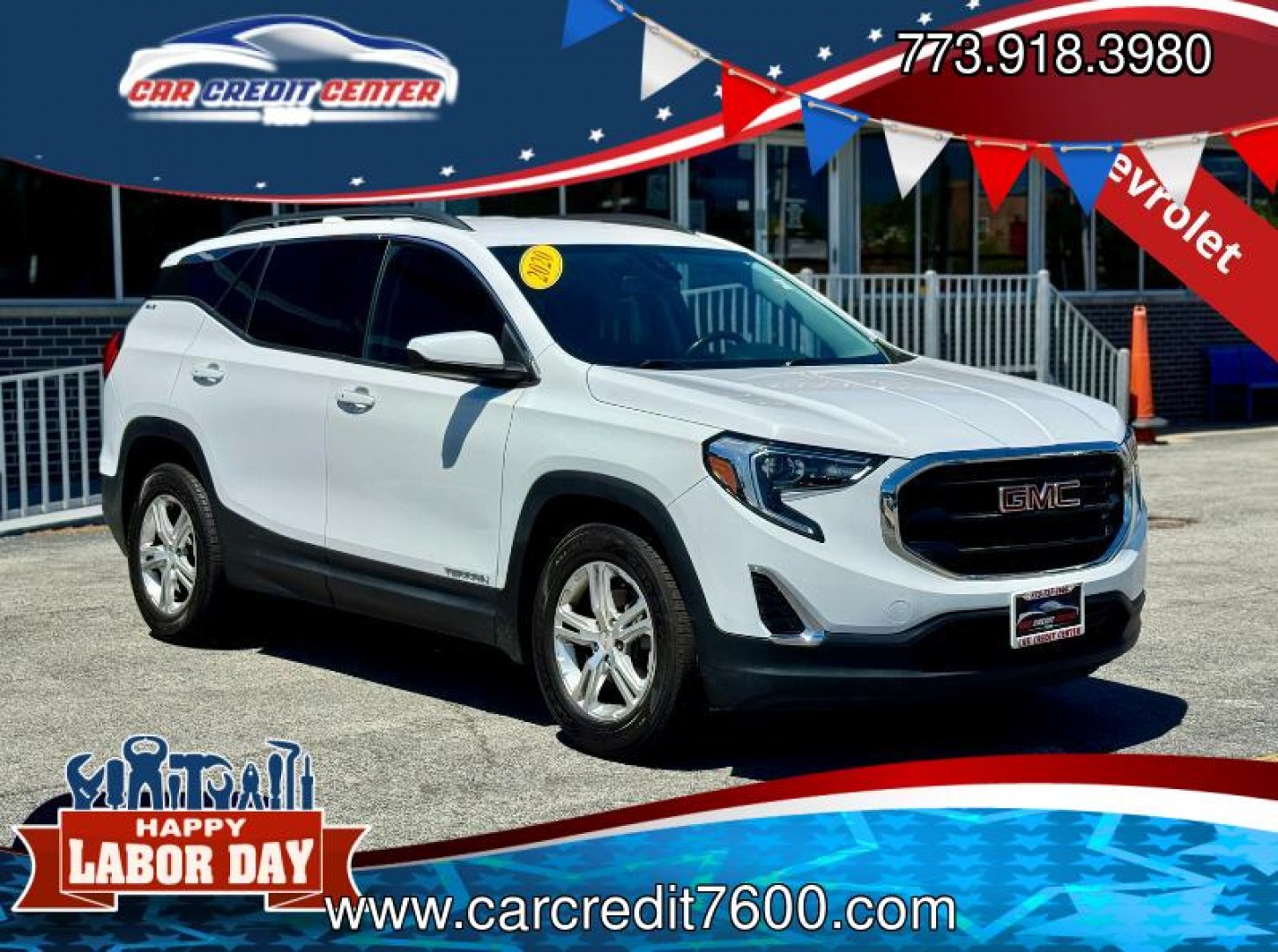 2020 WHITE GMC Terrain SLE (3GKALMEV5LL) with an 1.4L L4 DOHC 16V TURBO engine, 6A transmission, located at 7600 S Western Ave., Chicago, IL, 60620, (773) 918-3980, 0.000000, 0.000000- Photo#0