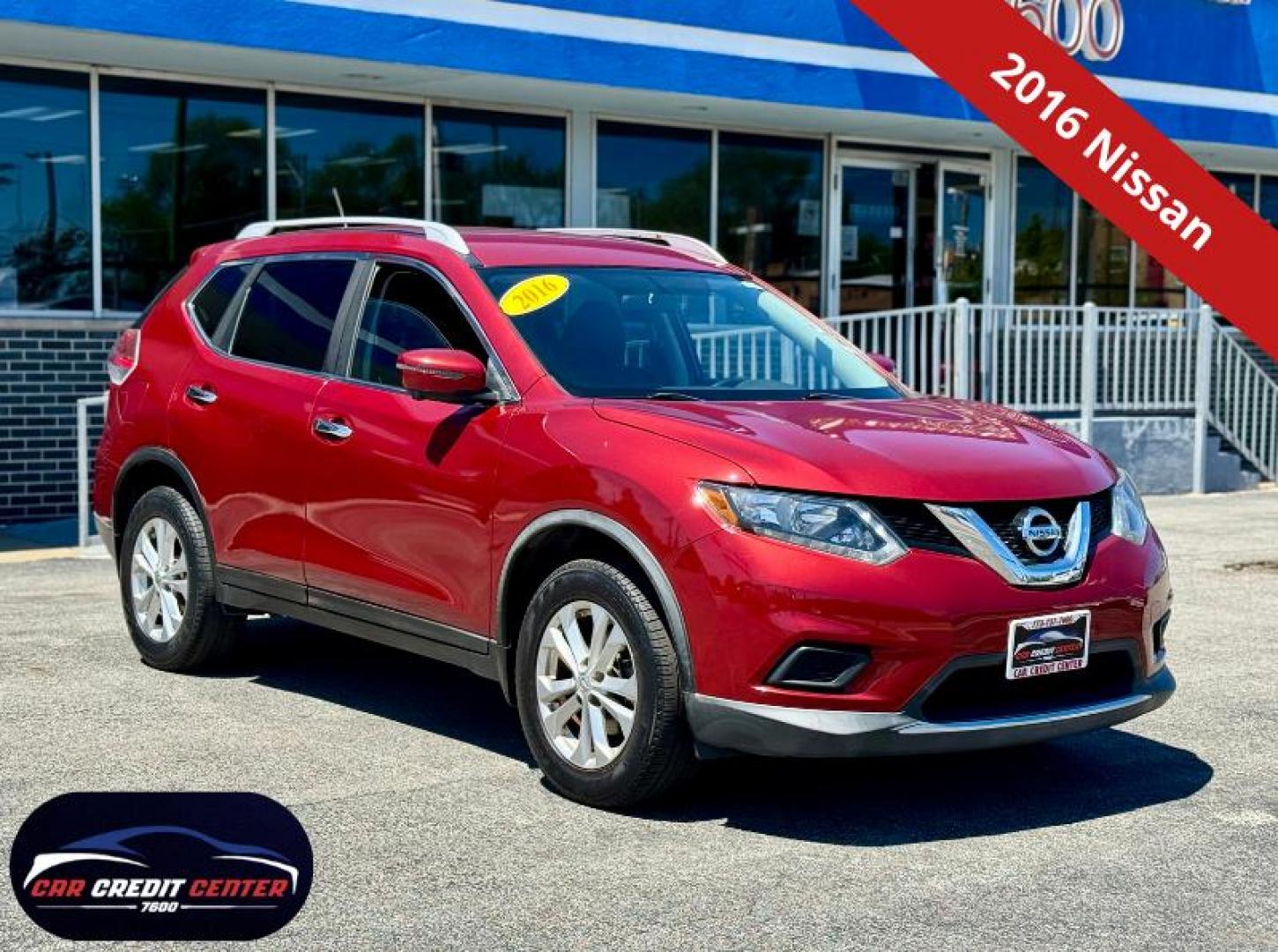 2016 RED Nissan Rogue SV AWD (KNMAT2MV6GP) with an 2.5L L4 DOHC 16V engine, CVT transmission, located at 7600 S Western Ave., Chicago, IL, 60620, (773) 918-3980, 0.000000, 0.000000 - Photo#0