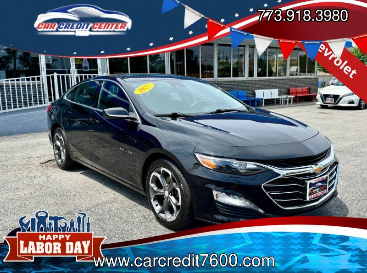 2023 BLACK Chevrolet Malibu 1LT (1G1ZD5ST5PF) with an 1.5L L4 DOHC 16V engine, 6A transmission, located at 7600 S Western Ave., Chicago, IL, 60620, (773) 918-3980, 0.000000, 0.000000- Photo#0