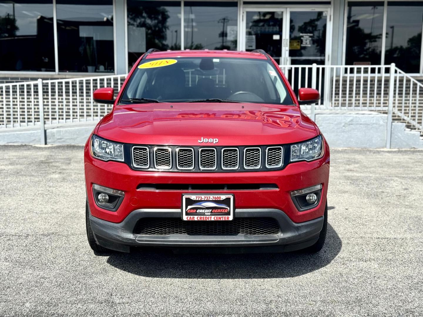 2018 RED Jeep Compass Sport FWD (3C4NJCBB7JT) with an 2.4L L4 DOHC 16V engine, located at 7600 S Western Ave., Chicago, IL, 60620, (773) 918-3980, 0.000000, 0.000000 - Photo#1