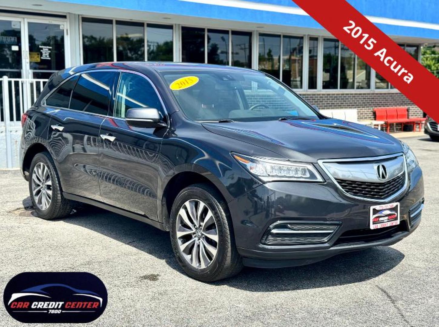 2015 BLACK Acura MDX SH-AWD 6-Spd AT w/Tech and Entertainment Package (5FRYD4H60FB) with an 3.5L V6 SOHC 24V engine, 6-Speed Automatic transmission, located at 7600 S Western Ave., Chicago, IL, 60620, (773) 918-3980, 0.000000, 0.000000 - Photo#0