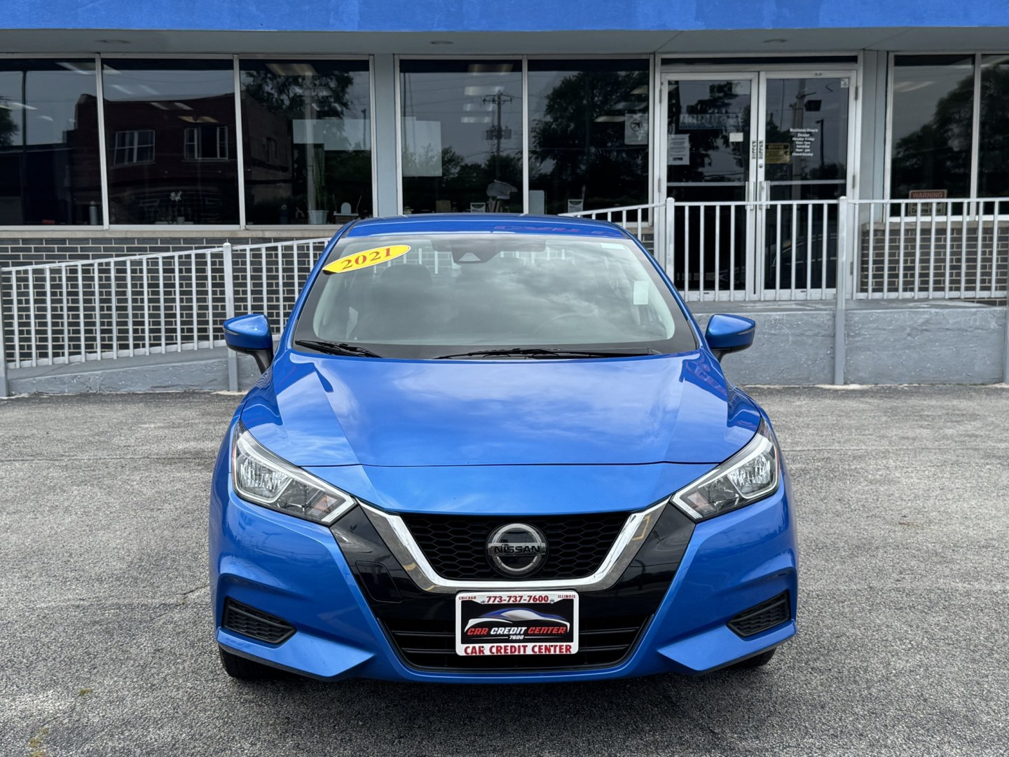 2021 BLUE Nissan Versa SV (3N1CN8EV1ML) with an 1.6L L4 DOHC 16V engine, CVT transmission, located at 7600 S Western Ave., Chicago, IL, 60620, (773) 918-3980, 0.000000, 0.000000- Photo#1