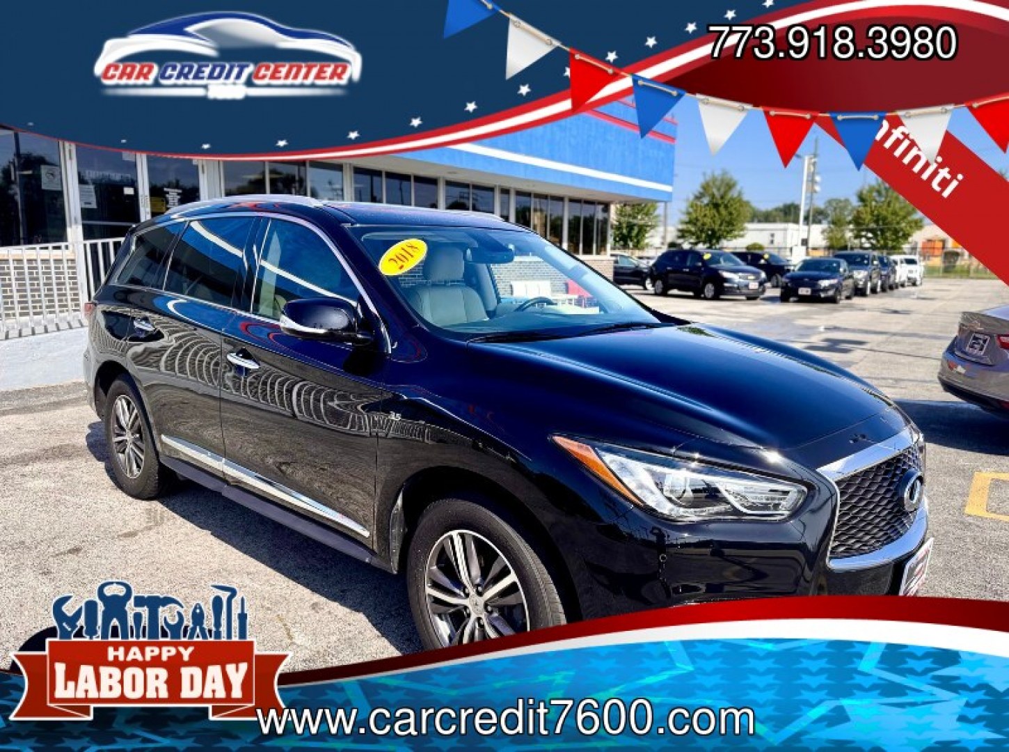 2018 BLACK Infiniti QX60 Base FWD (5N1DL0MNXJC) with an 3.5L V6 DOHC 24V engine, CVT transmission, located at 7600 S Western Ave., Chicago, IL, 60620, (773) 918-3980, 0.000000, 0.000000- Photo#0