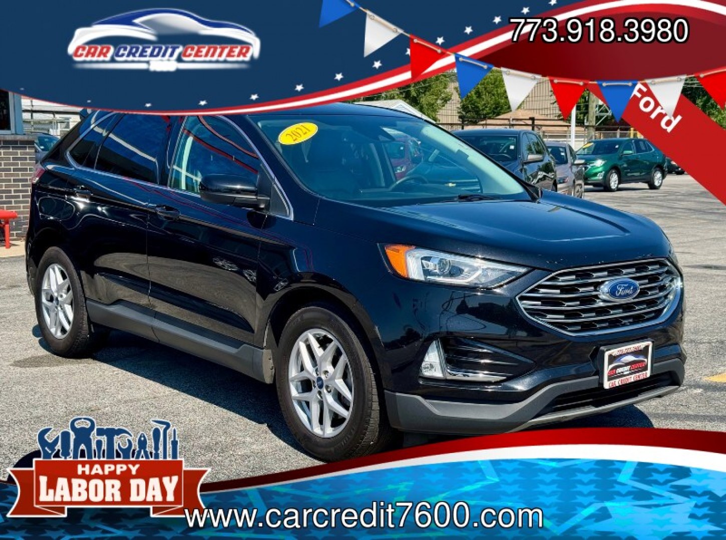 2021 BLACK Ford Edge SEL FWD (2FMPK3J97MB) with an 2.0L L4 DOHC 16V engine, 6A transmission, located at 7600 S Western Ave., Chicago, IL, 60620, (773) 918-3980, 0.000000, 0.000000- Photo#0